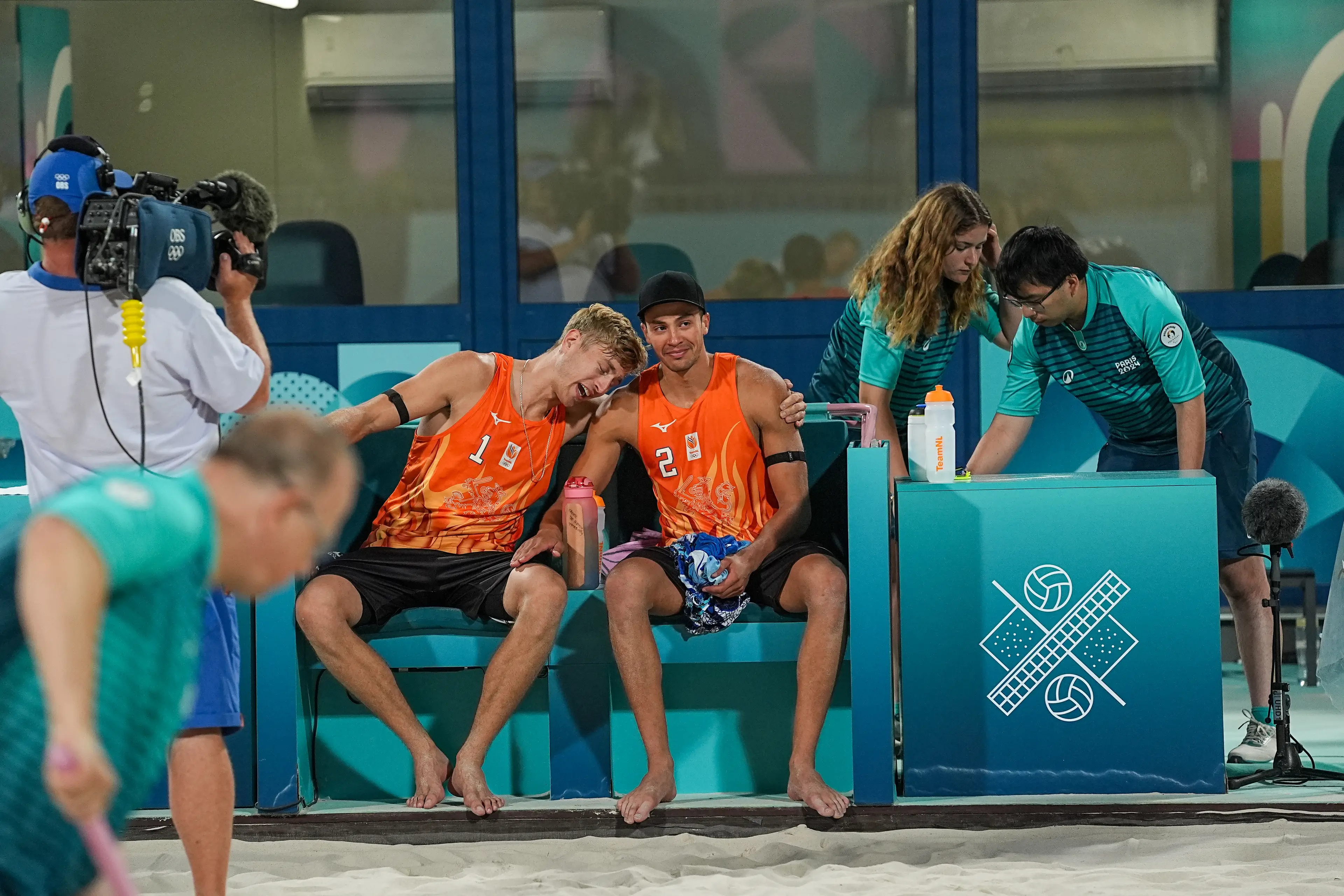 Steven Van de Velde and Matthew Immers have now been knocked out. (Andre Weening/BSR Agency/Getty Images)