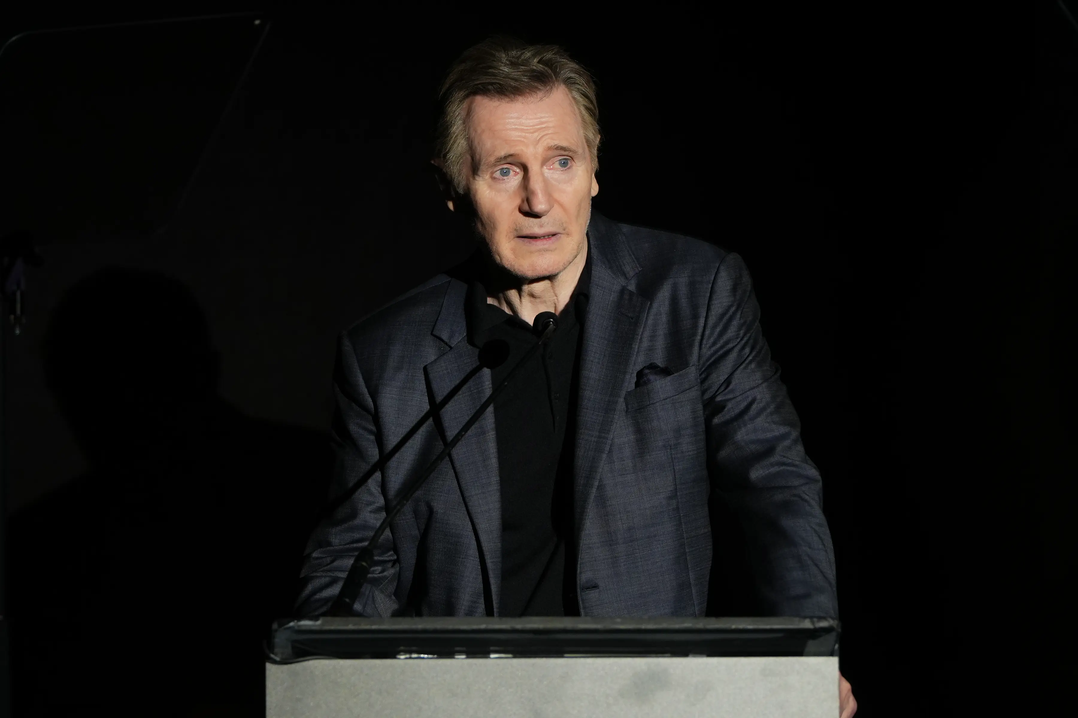 Liam Neeson admitted he's 'madly in love' with Anderson (Jared Siskin/Patrick McMullan via Getty Images)