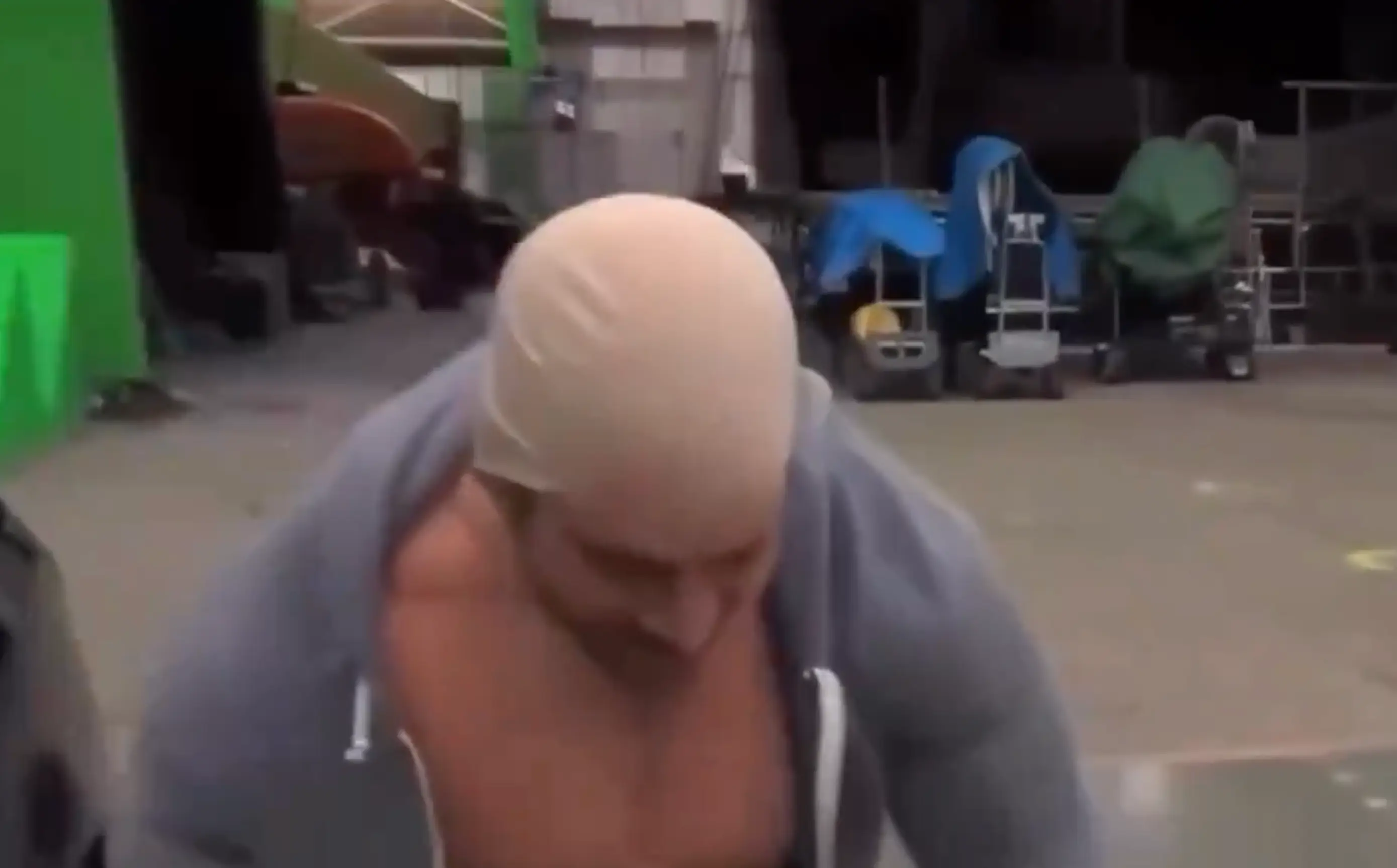 Walker dressed up as his pal while on set.