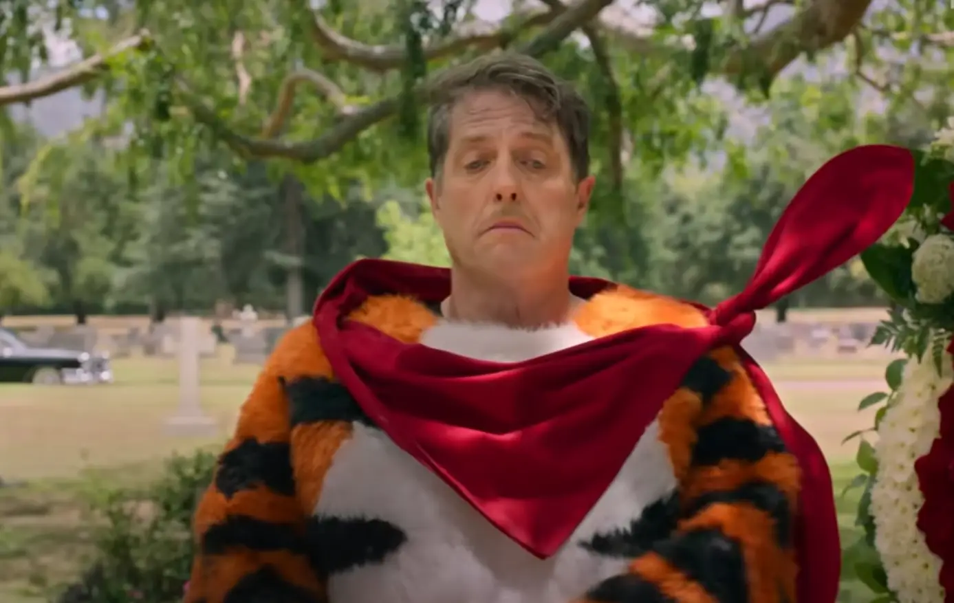 Jerry Seinfeld complimented Hugh Grant as the type of man he wanted to be (Netflix)