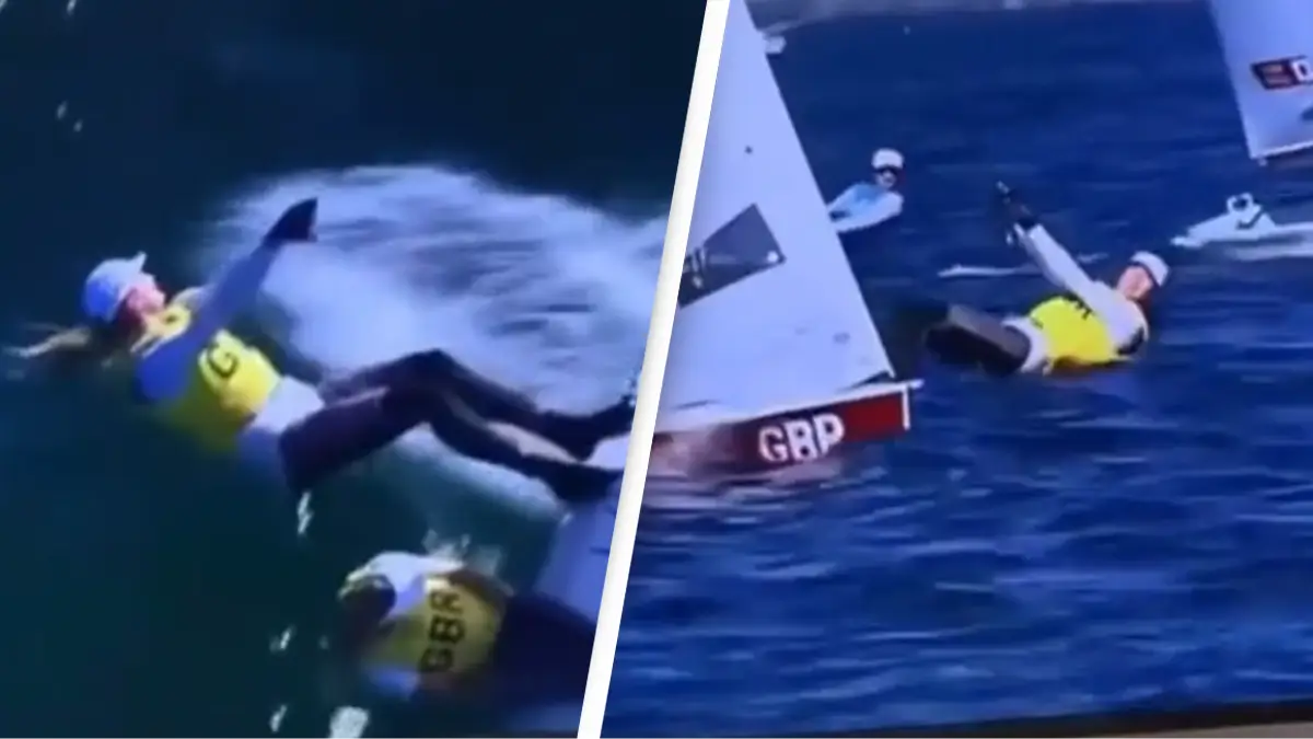 Fans obsessed with Olympic sailing after seeing very NSFW technique being used