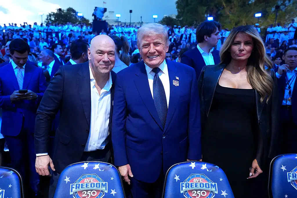 A body language expert has broken down how White 'truly felt' during the huge event (Photo by Jeff Bottari/Zuffa LLC)