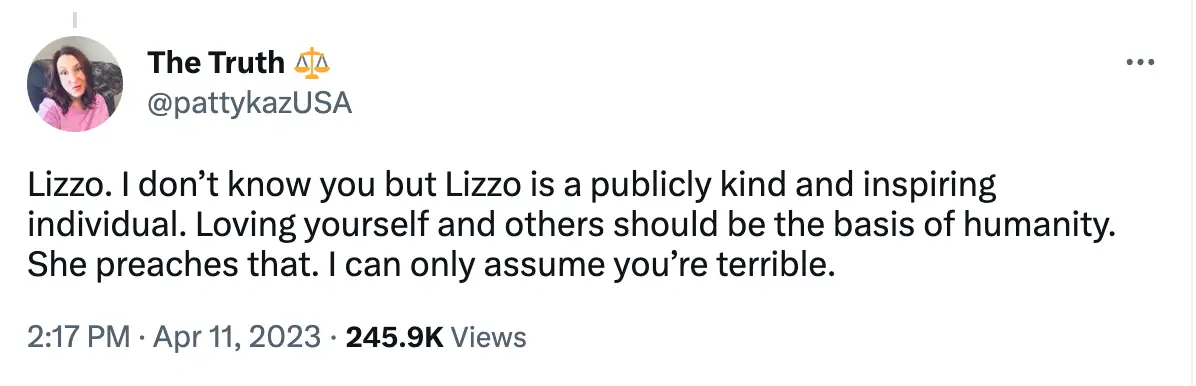 It wasn't long before fans came to her defense.