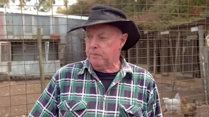 The Tasmanian chicken breeder said he was born with both male and female organs (ABC Australia/YouTube)