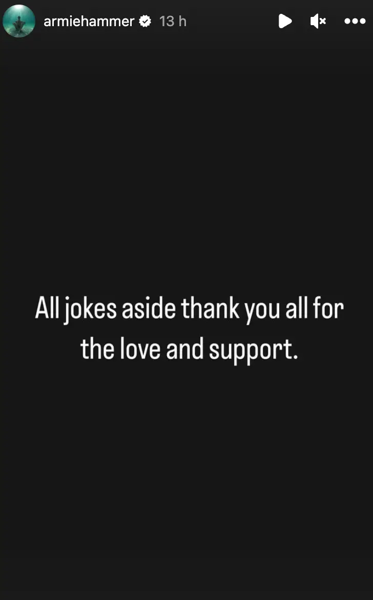 Hammer thanked fans for their support.