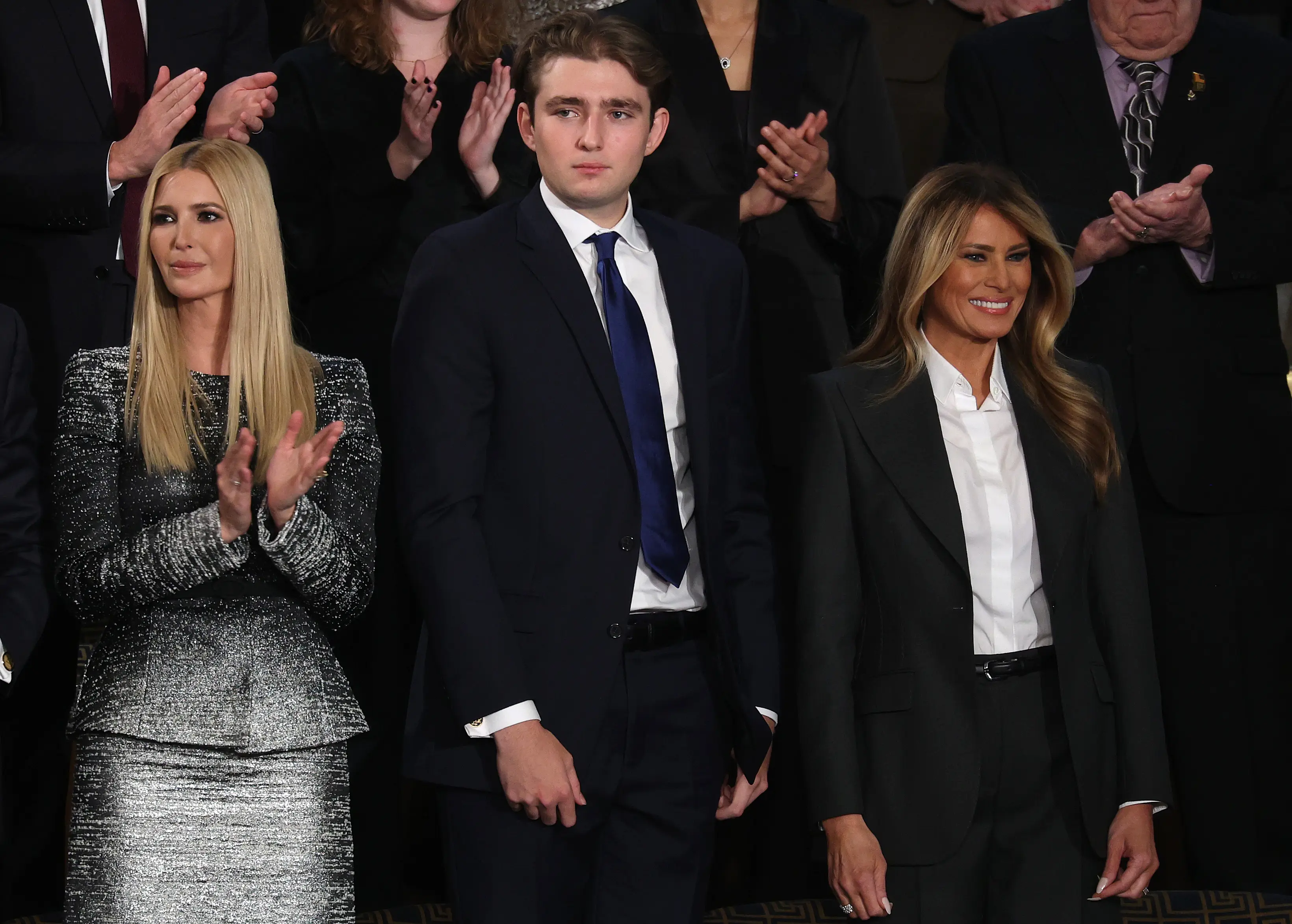 Barron pictured with his sister Ivanka Trump and mom Melania Trump (Win McNamee/Getty Images)