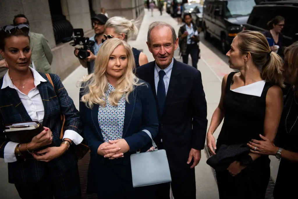 Giuffre at a federal court in New York, in 2019 (Mark Kauzlarich/Bloomberg via Getty Images)