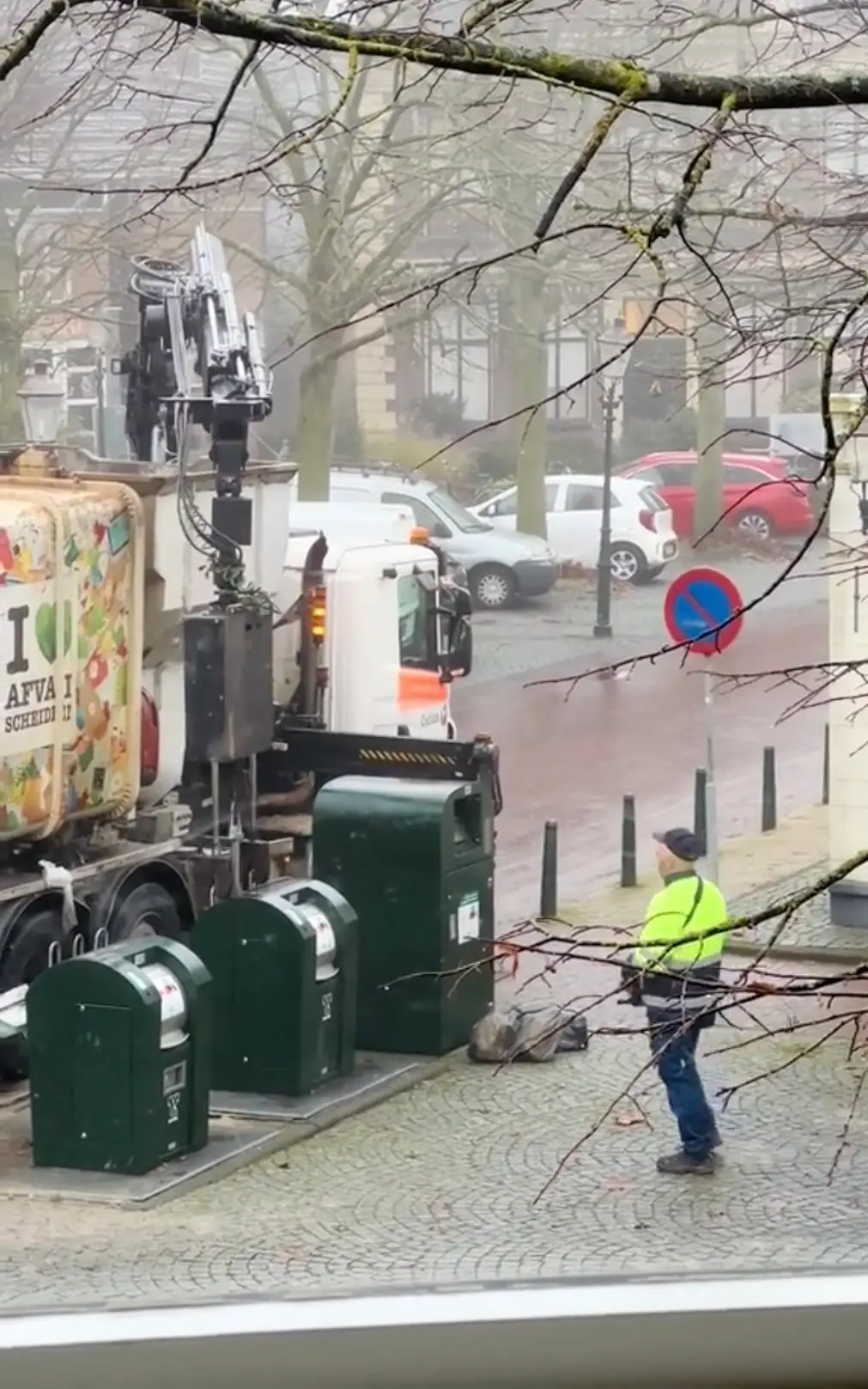 This is how the bins are emptied.