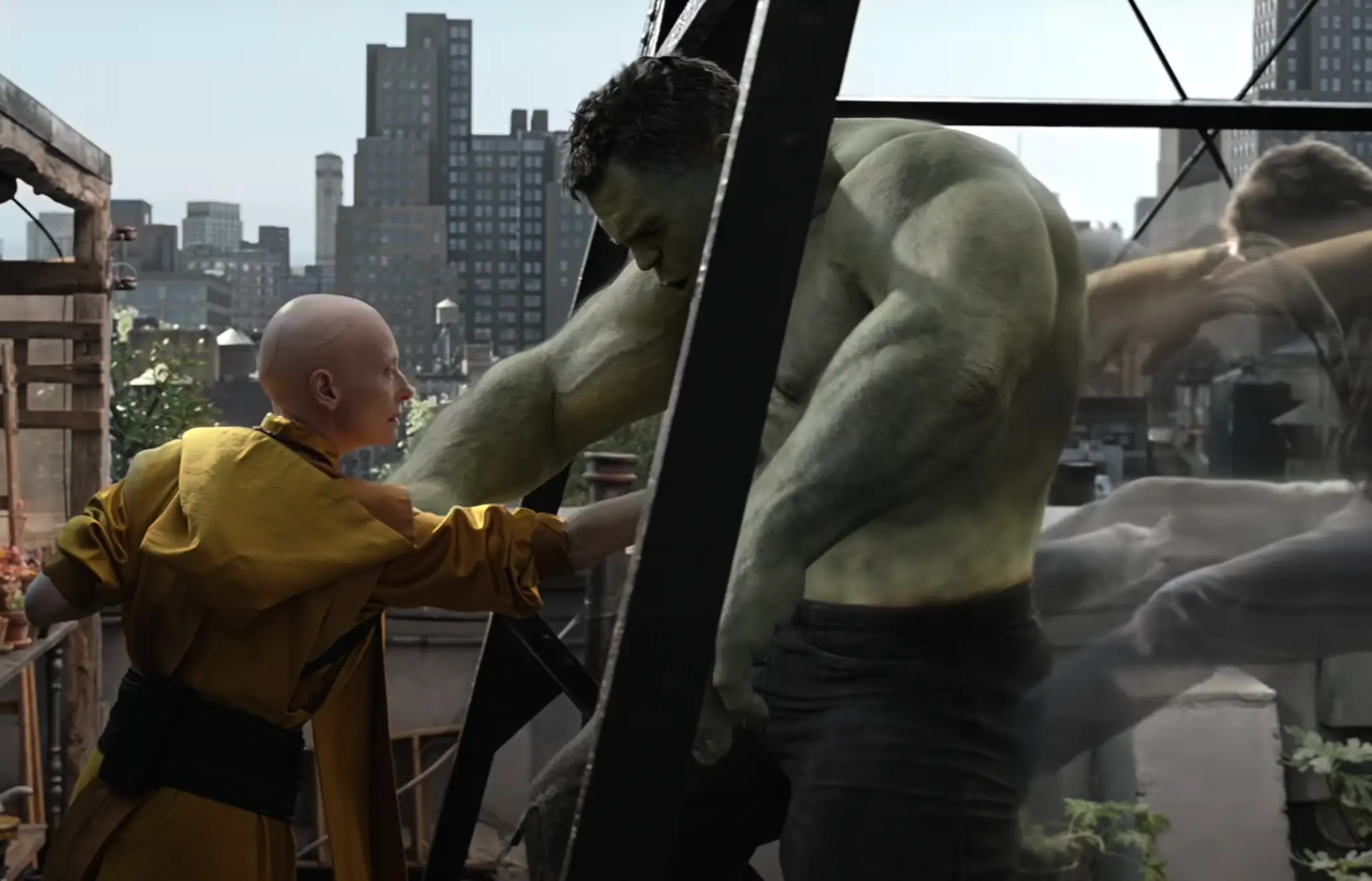 The deleted scene has the Hulk and the Ancient Ones meeting go a little differently (Disney)