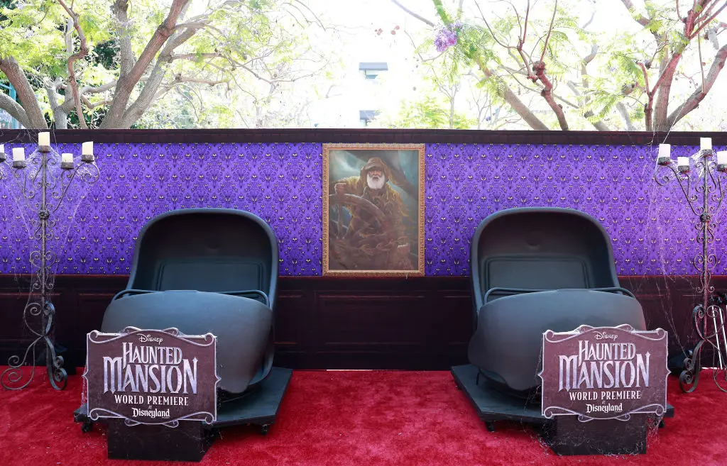The Doom Buggies used in the Haunted Mansion ride at Disneyland California (MICHAEL TRAN/AFP via Getty Images)