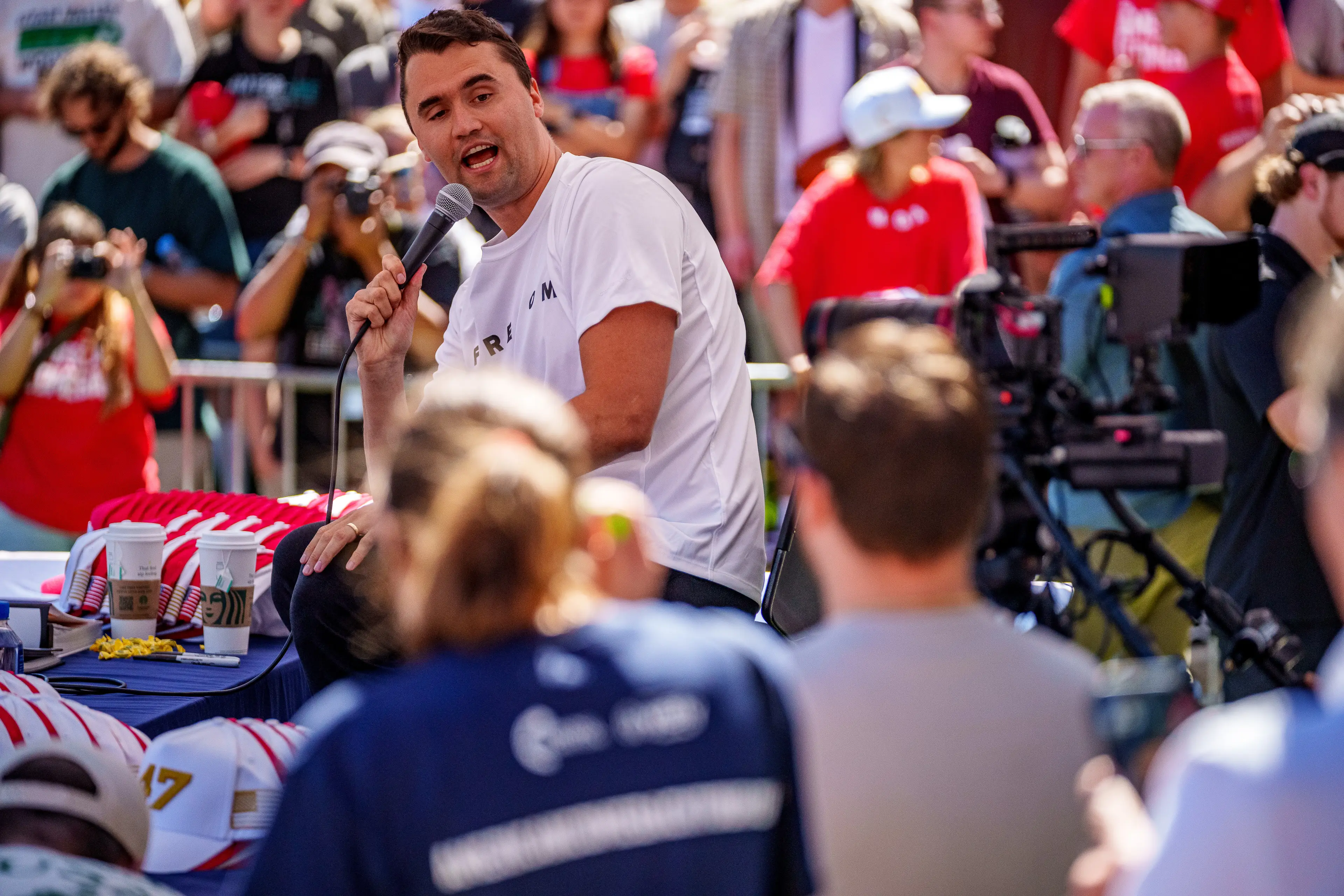 Charlie Kirk was killed last year (Trent Nelson/The Salt Lake Tribune/Getty Images)