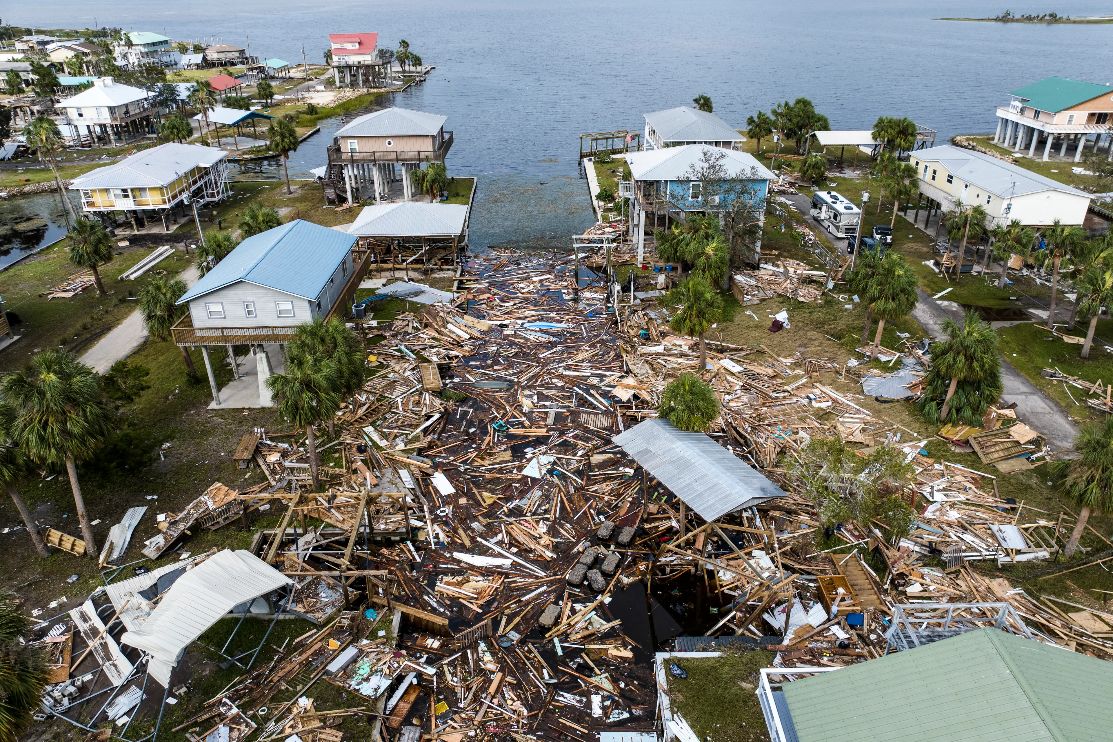 The town has been completely destroyed (Getty Images/ CHANDAN KHANNA)