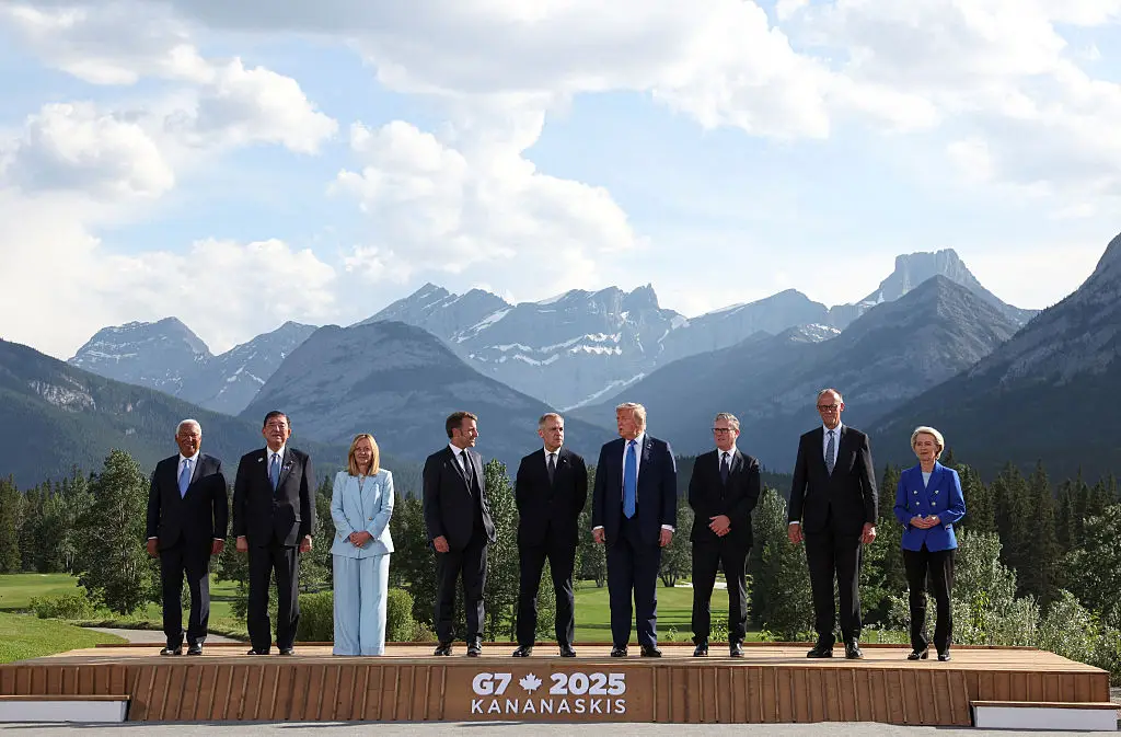 The G7 made a statement calling for a 'de-escalation of hostilities in the Middle East' as Trump left (SUZANNE PLUNKETT/POOL/AFP via Getty Images)