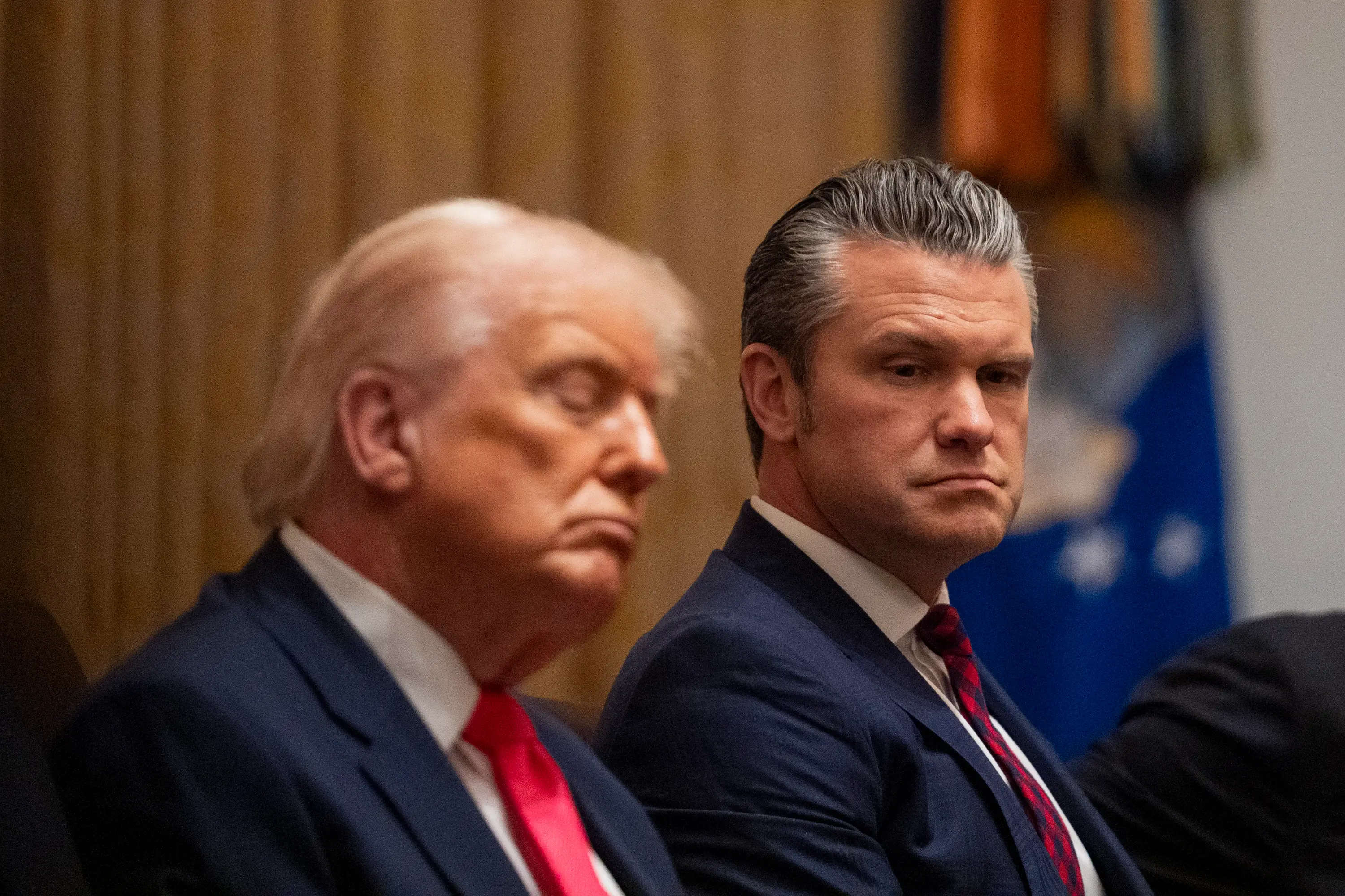 The president frequently appears to be 'resting his eyes' in meetings (Carolyn Van Houten/The Washington Post via Getty Images)