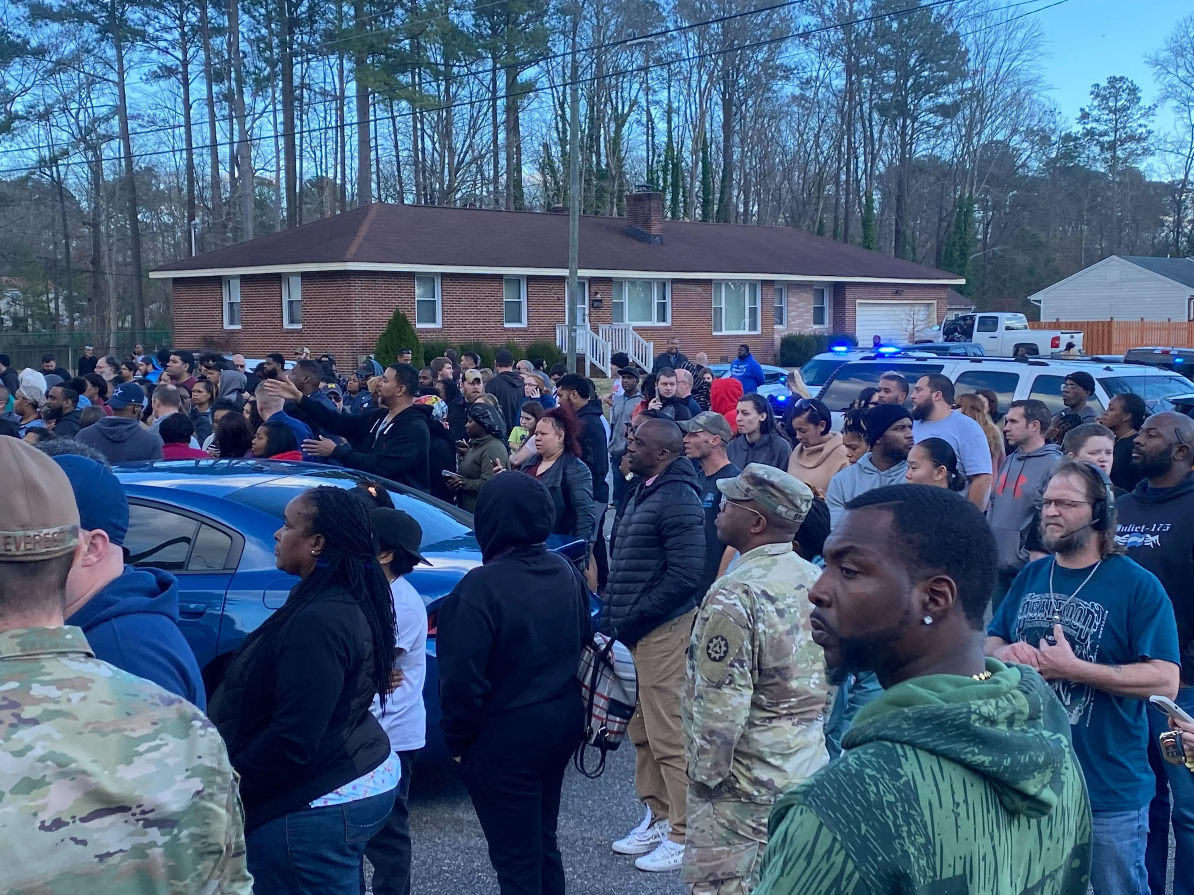 Parents waited anxiously to be reunited with their children after the shooting.