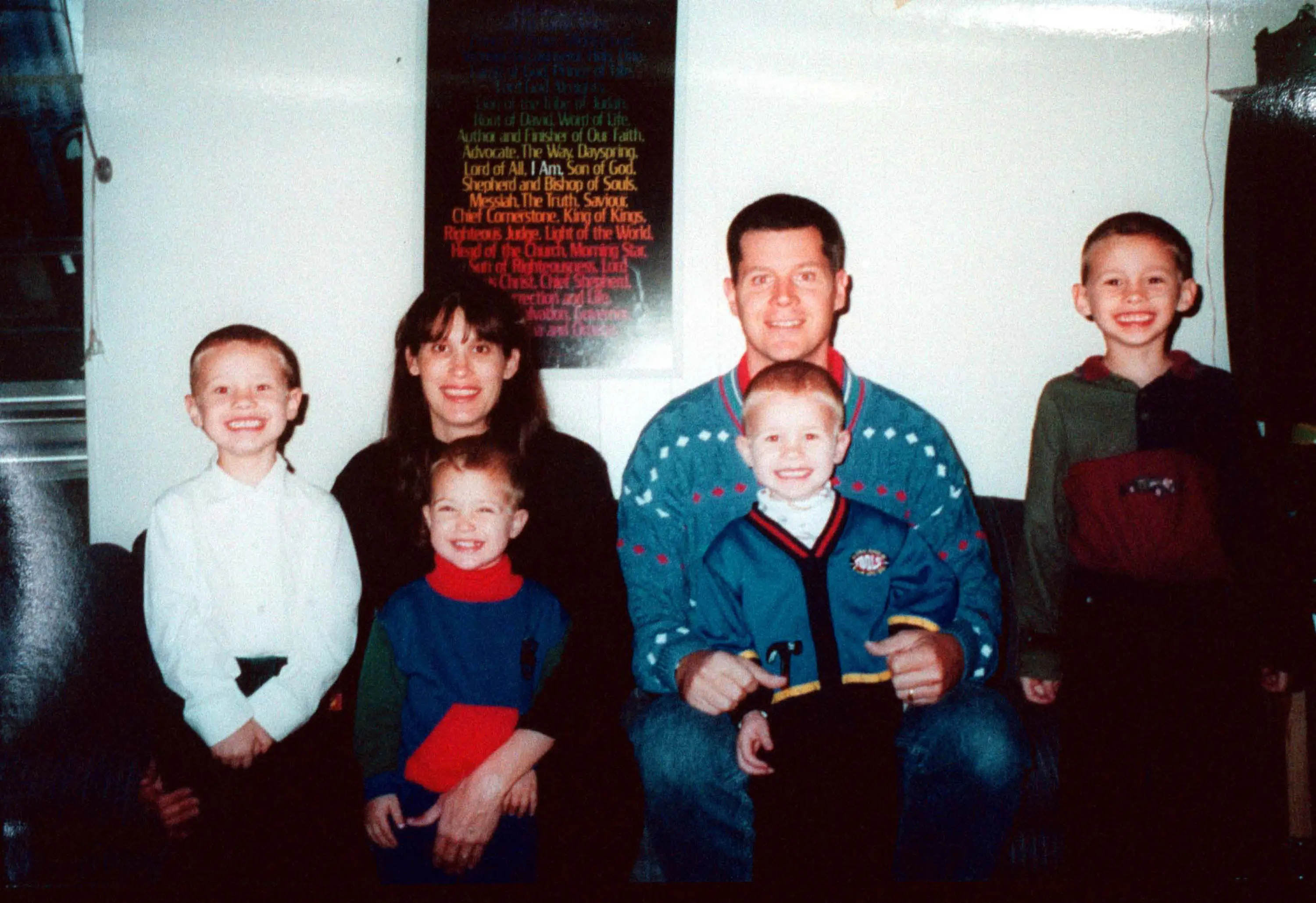 Andrea Yates pictured with her husband and four sons (Courtesy of Yates Family/Getty Images)
