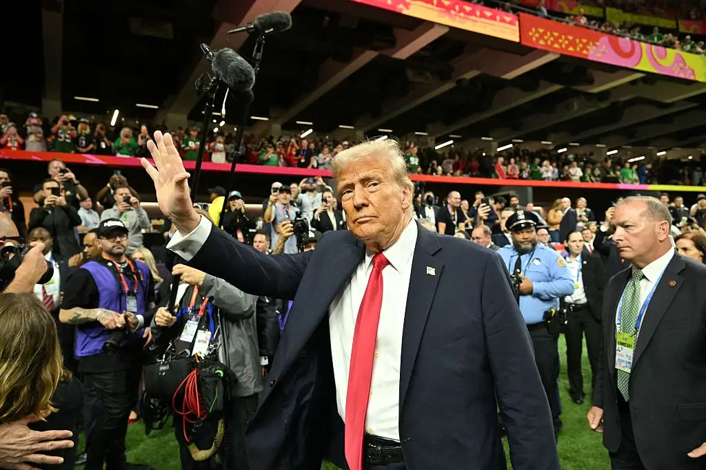 It's not the first time the president has attended a high-profile sporting event. (ROBERTO SCHMIDT / AFP) (Photo by ROBERTO SCHMIDT/AFP via Getty Images)
