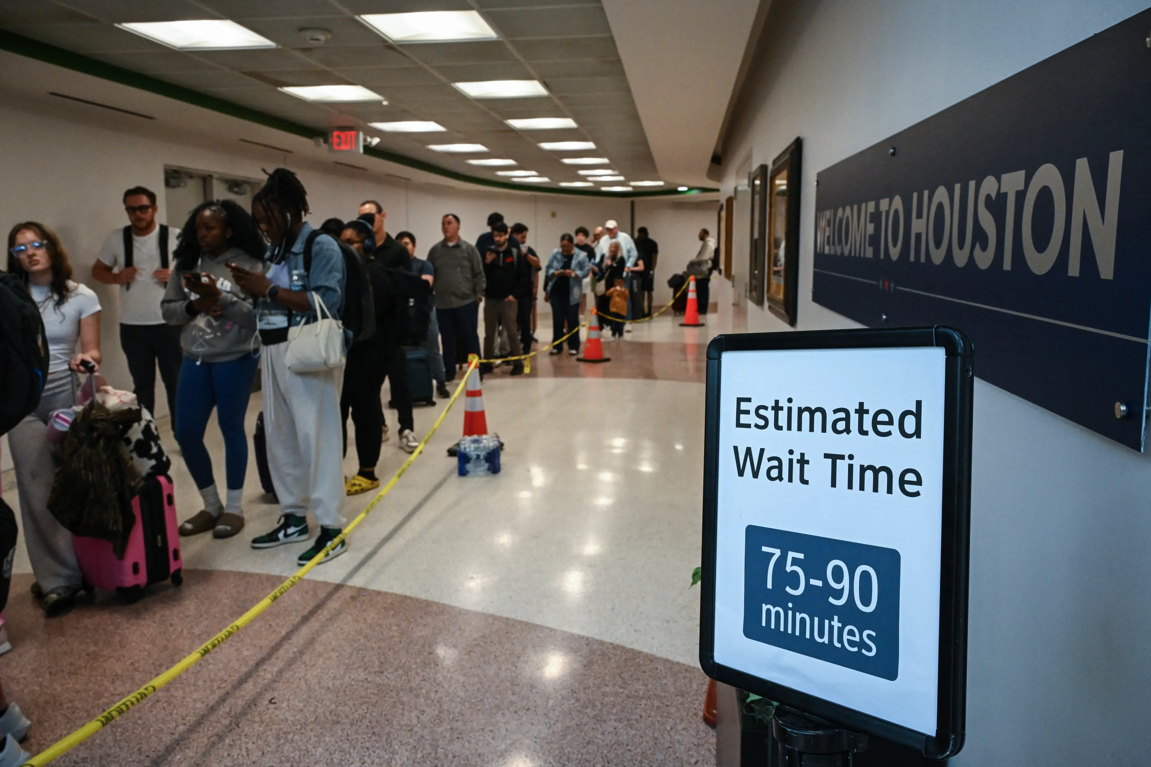 People at the airport said they blamed Congress for the ongoing disruption (RONALDO SCHEMIDT / AFP via Getty Images)