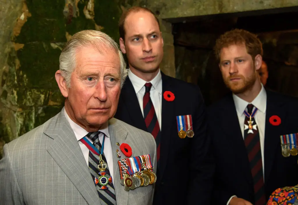 King Charles and Prince William are reportedly 'in agreement' about Harry's UK return (Photo by Pool/Samir Hussein/WireImage)