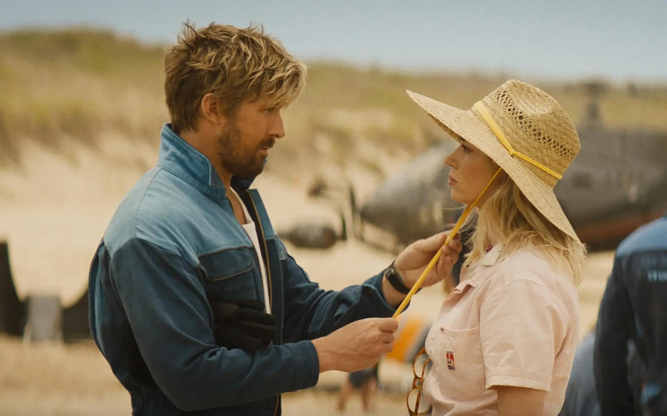 Emily Blunt and Ryan Gosling in The Fall Guy. (Universal Pictures)