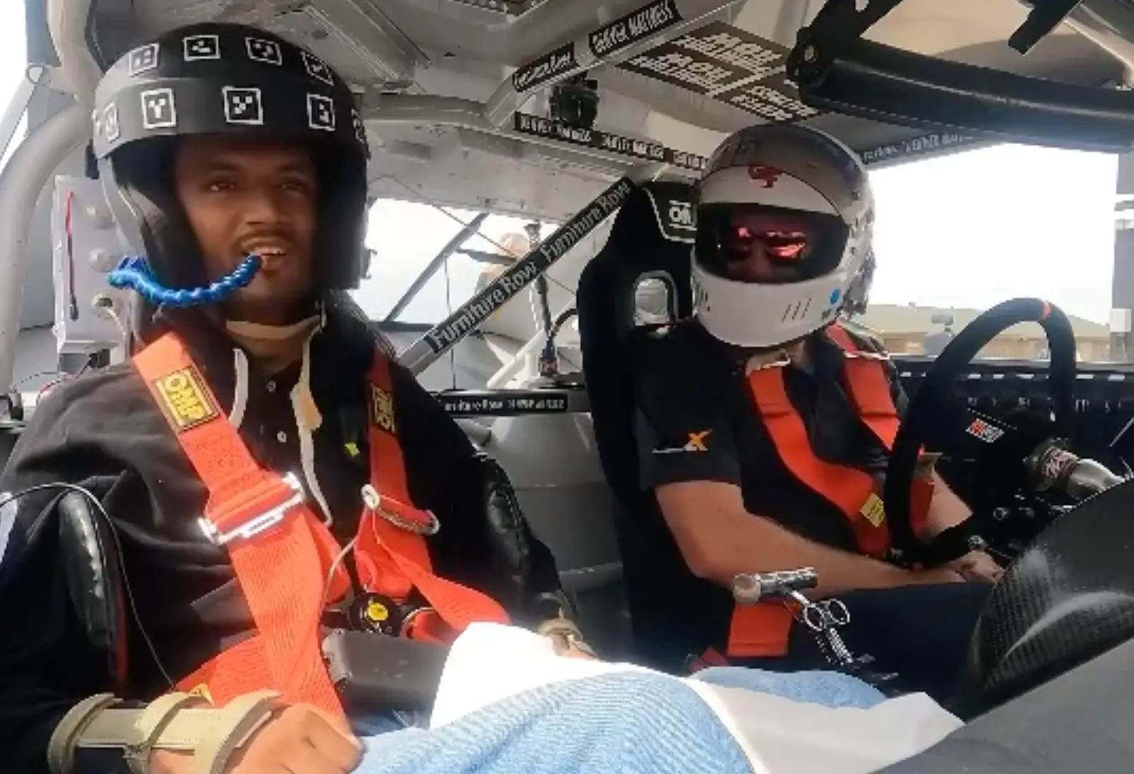 German Aldana controlled the race car using a microchip.