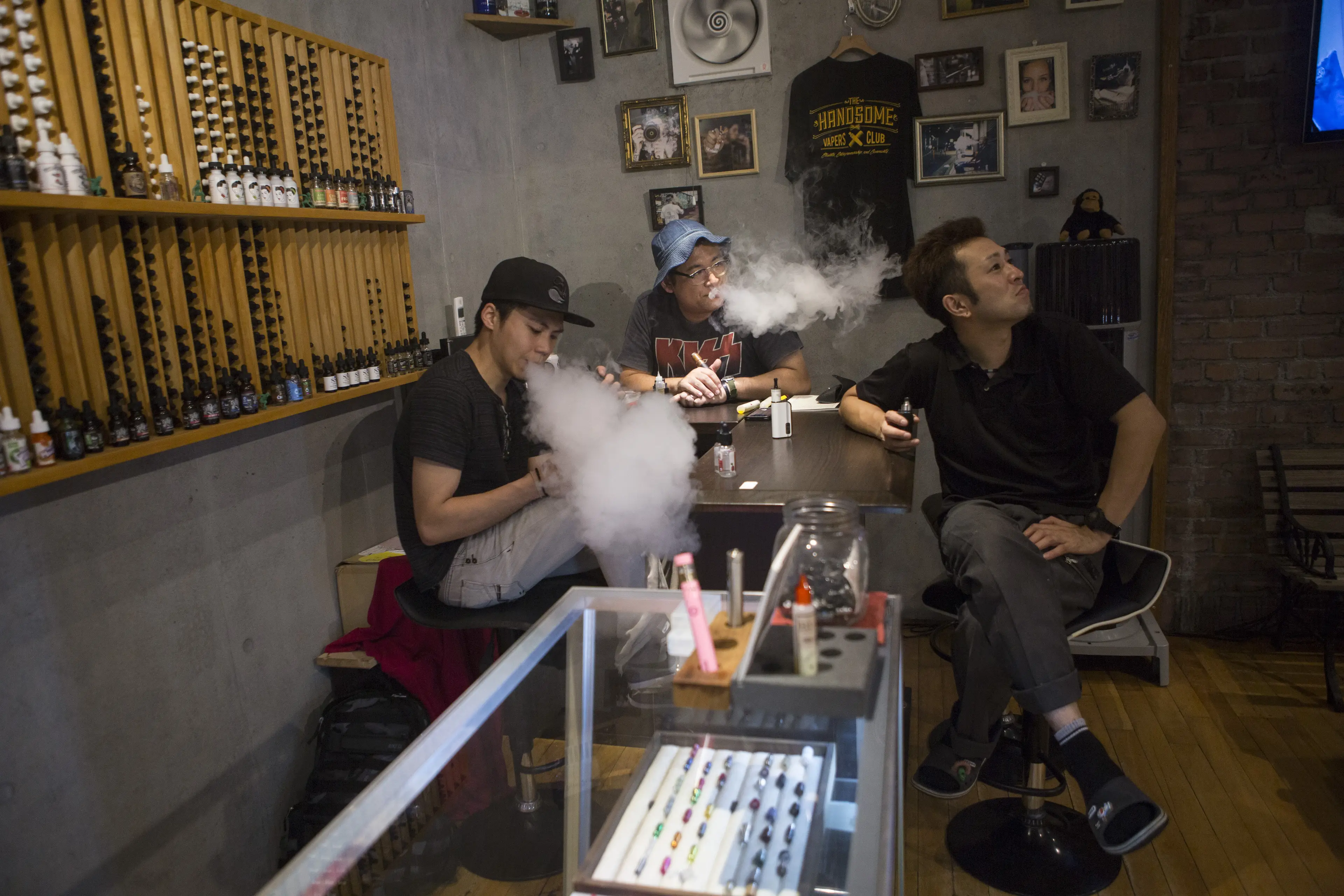 In Japan it is illegal to sell vape e-liquid or blow fruity clouds in public (Shiho Fukada/Bloomberg via Getty Images)