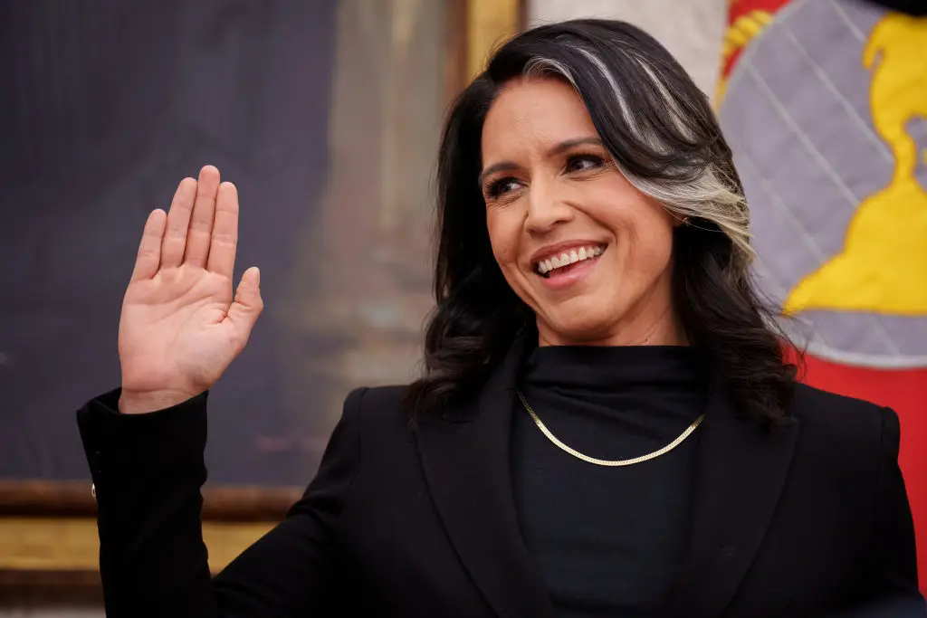 Tulsi Gabbard announced her resignation as US Director of National Intelligence on 22 May 2026. (Photo by Andrew Harnik/Getty Images)