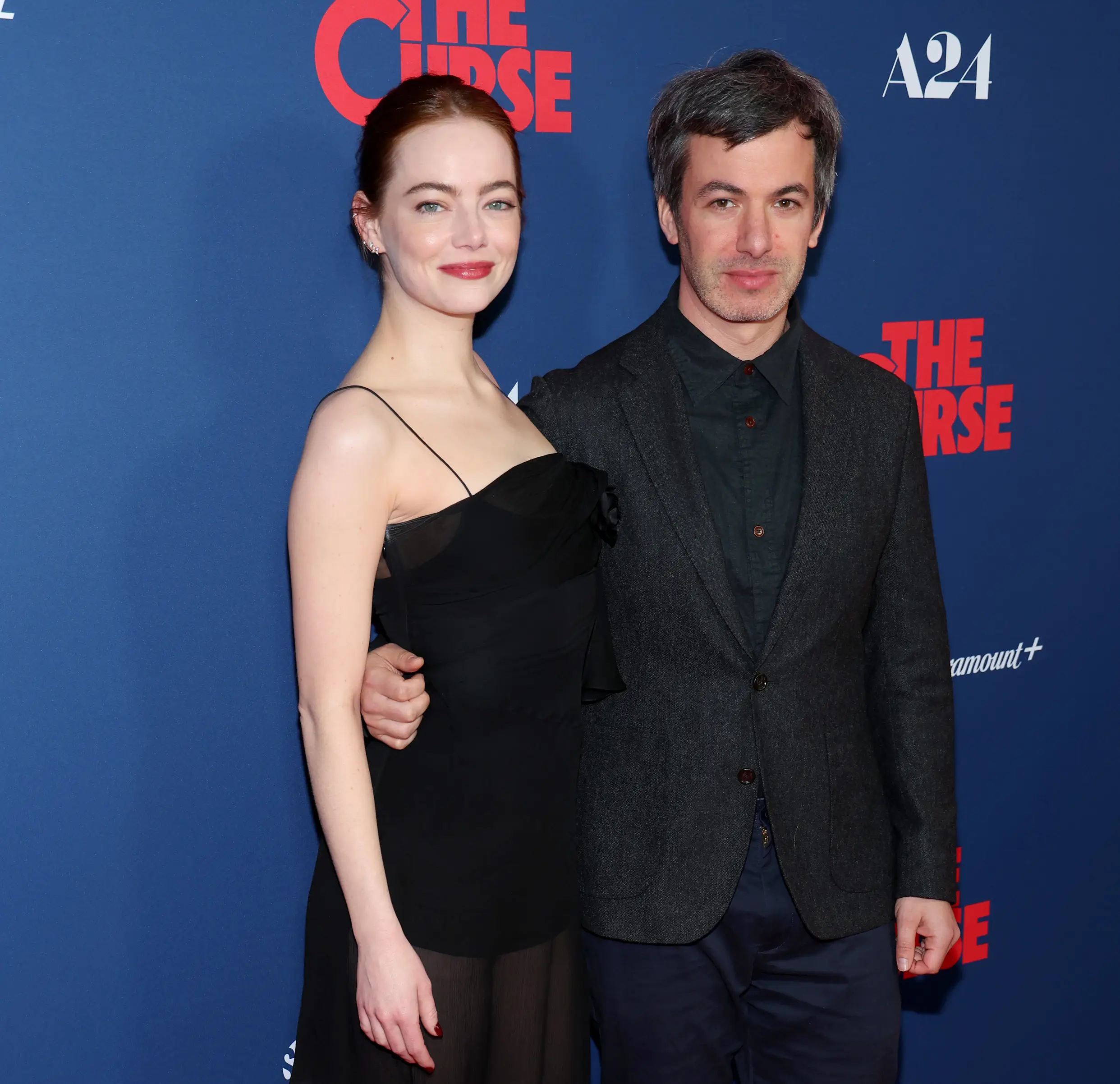 Emma Stone and Nathan Fielder are co-stars on The Curse. (Phillip Faraone/Getty Images)