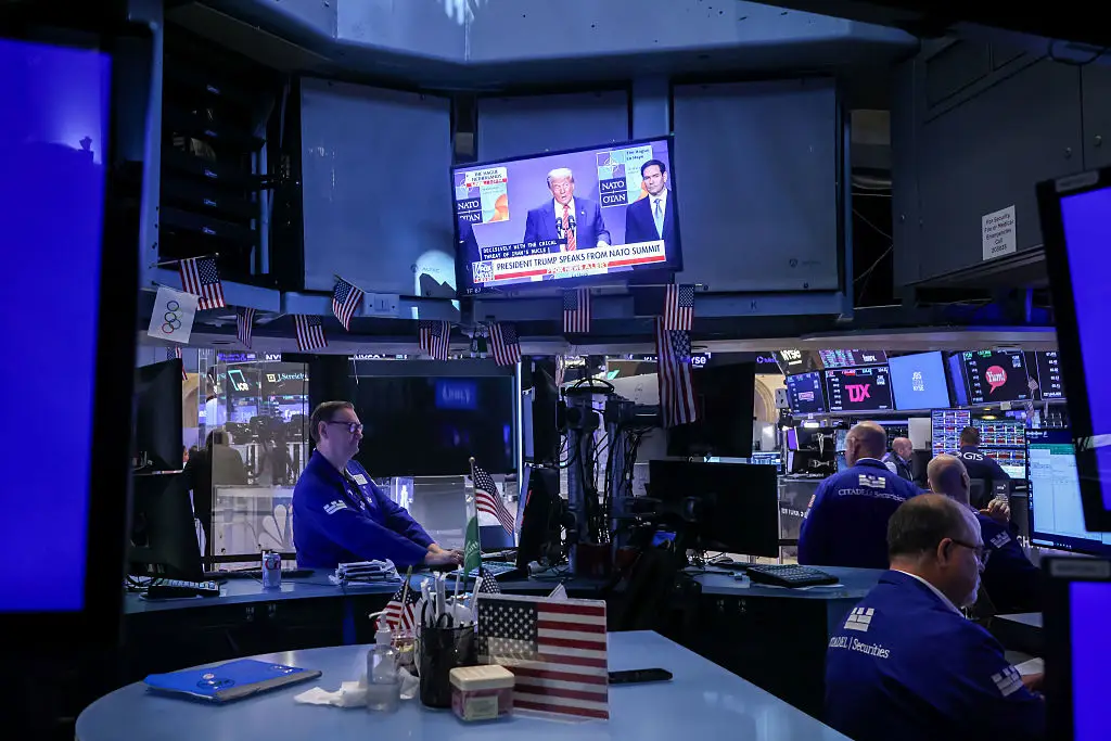 The US stock market recorded a record closing high this week (Michael Nagle/Bloomberg via Getty Images)