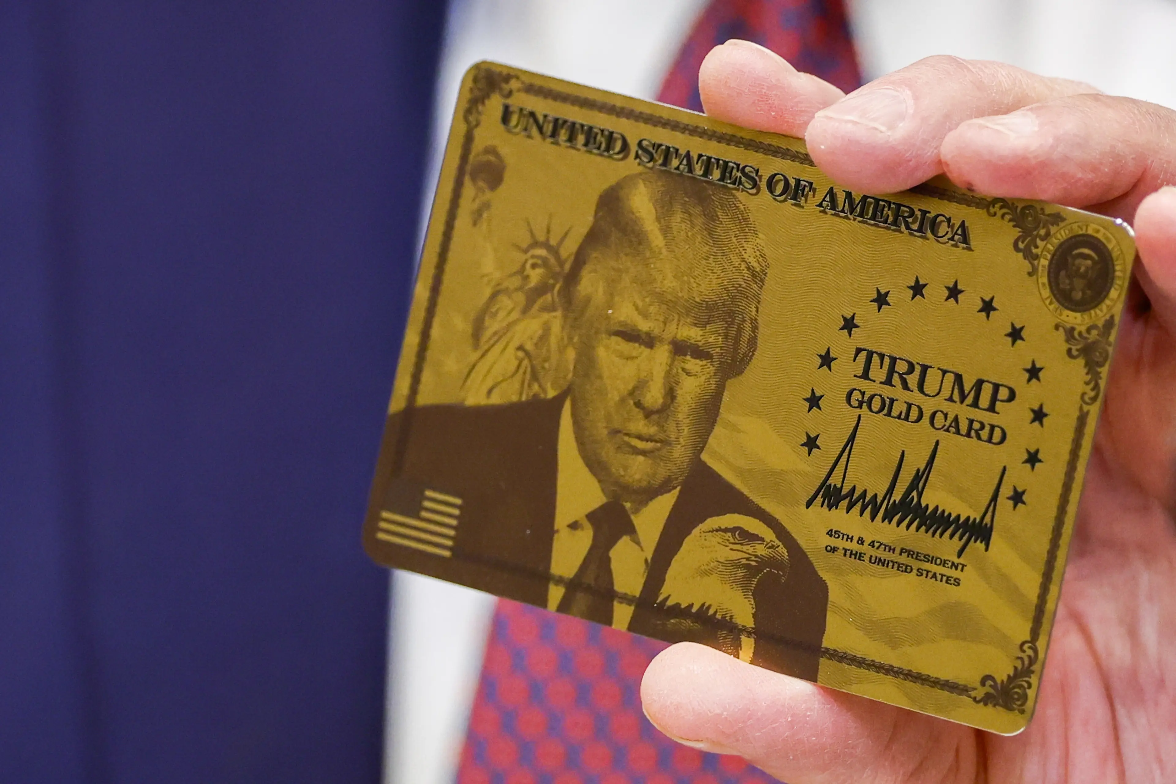 Trump's Gold Card acts as a fast-track to lawful permanent residency (Will Oliver/EPA/Bloomberg via Getty Images)