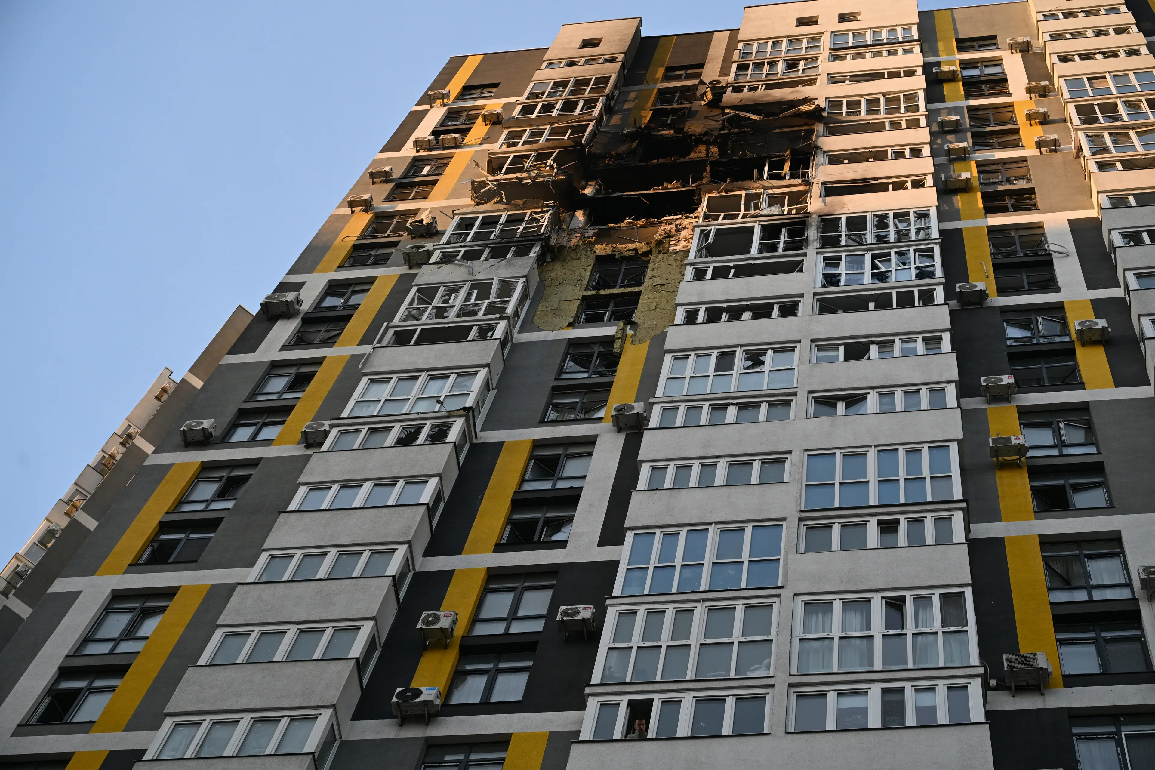 Russia uses long range missiles to strike inside Ukraine, such as here in Kyiv (Ukrinform/NurPhoto via Getty Images)