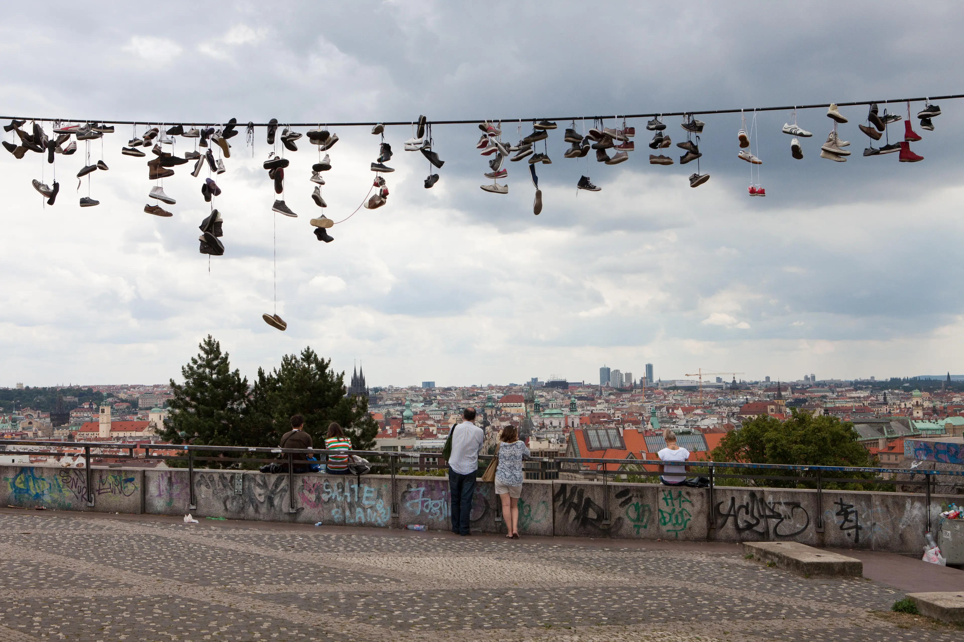 Have you ever wondered why people throw shoes on power lines? (Eric Kruszewski/Design Pics Editorial/Universal Images Group via Getty Images) 