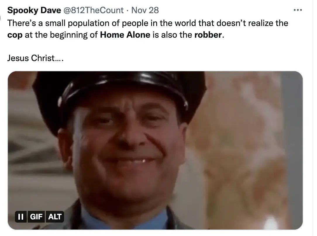 We first meet Harry at the start of Home Alone.