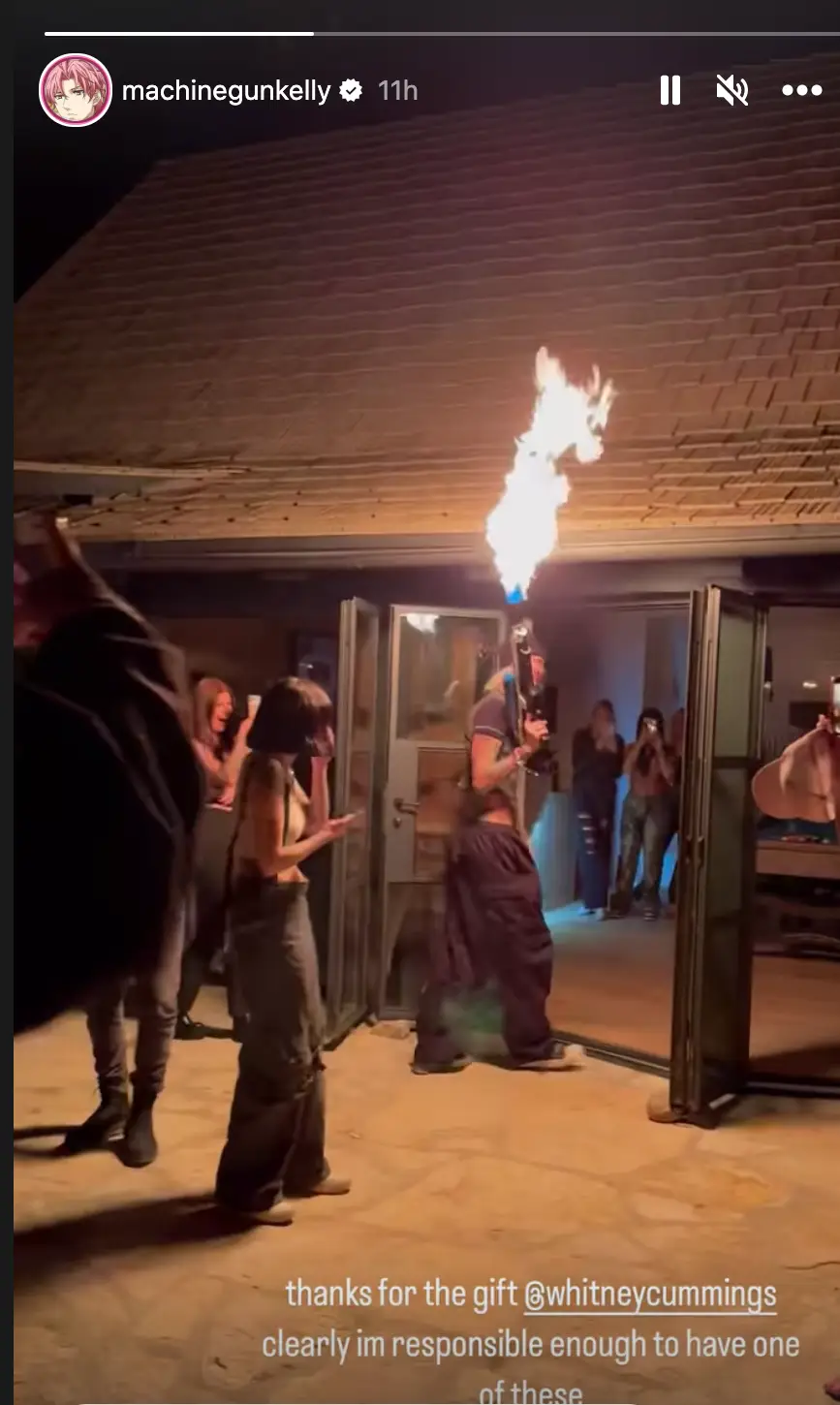 Machine Gun Kelly's chaotic party landed him in a spot of bother with the authorities this weekend.