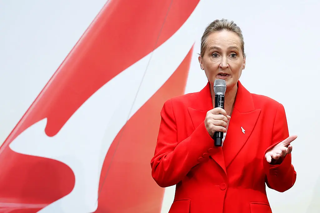 Qantas CEO Vanessa Hudson said flights go on sale in February and would take off in October 2027(Brendon Thorne/Bloomberg via Getty Images)