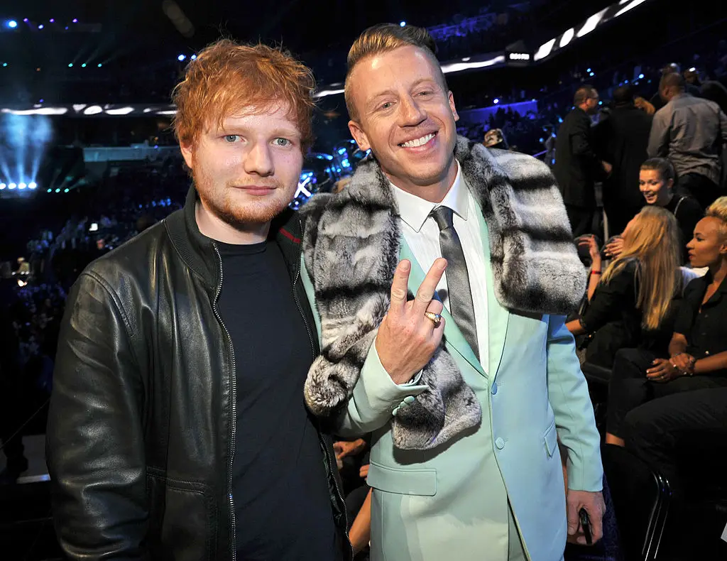 Sheeran noted that he has 'respect' for Macklemore as an artist in his statement. (Kevin Mazur/WireImage for MTV)