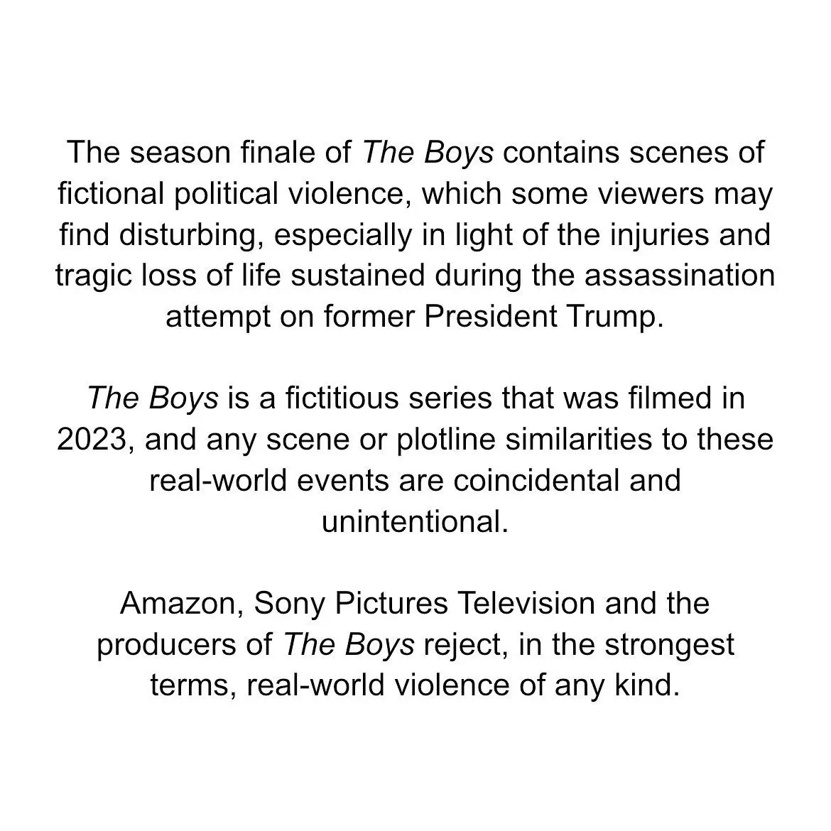 Prime Video has addressed the nature of The Boys' season 4 finale. (primevideo/Instagram)