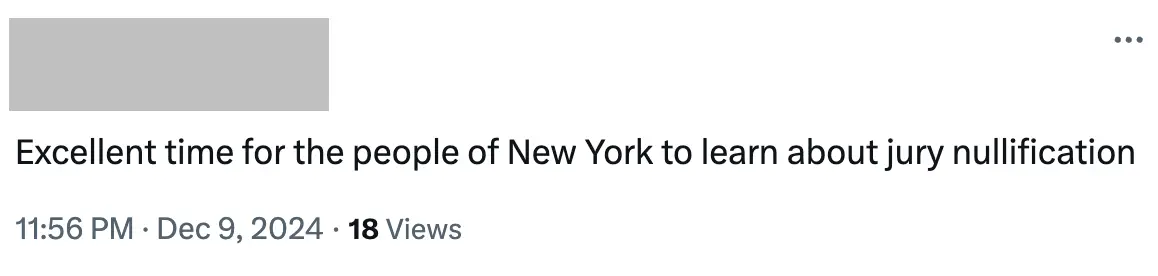 Social media users have encouraged people to look up jury nullification (X)