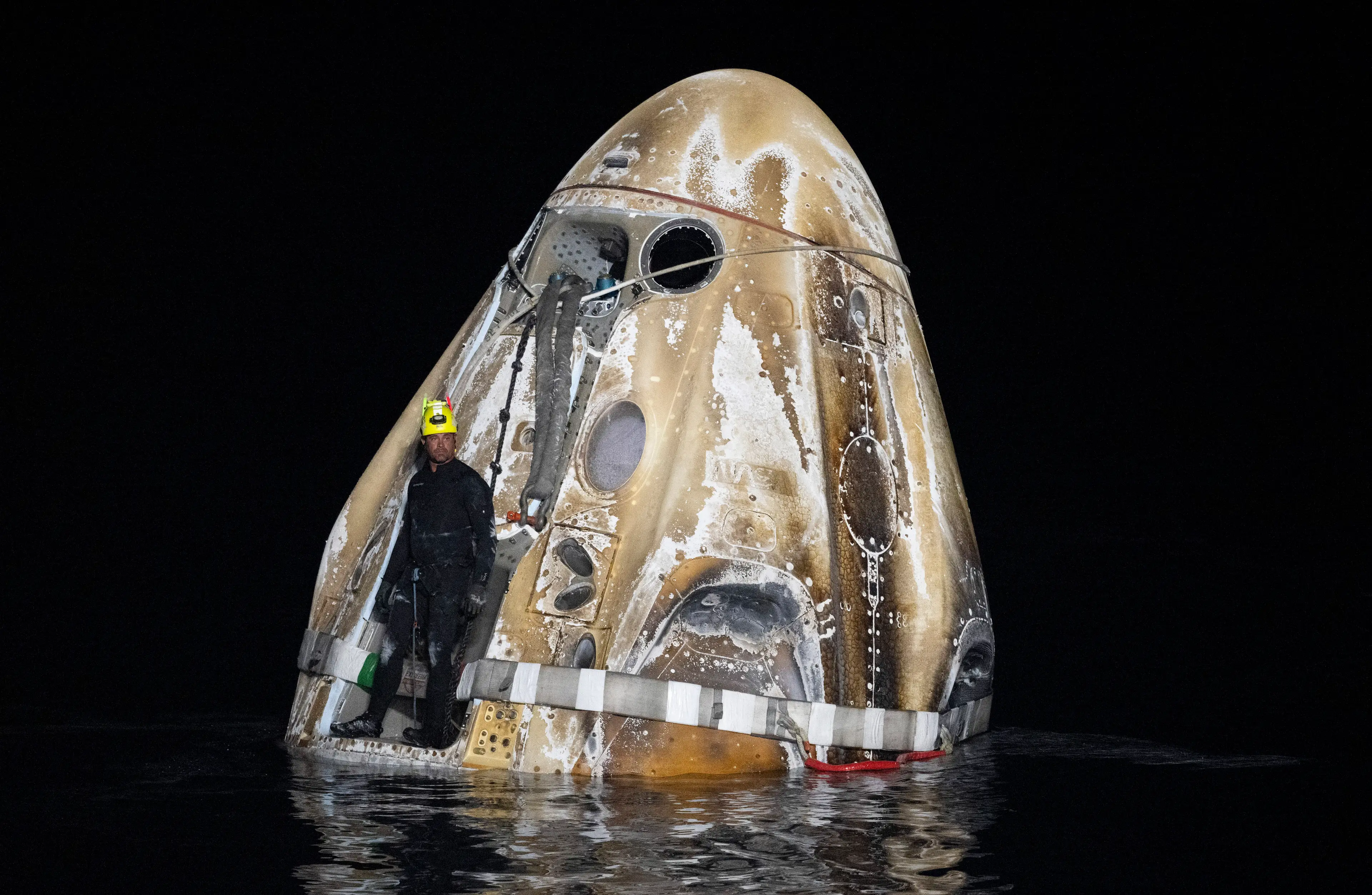 The capsule splashed down successfully (Joel Kowsky/NASA via Getty Images)