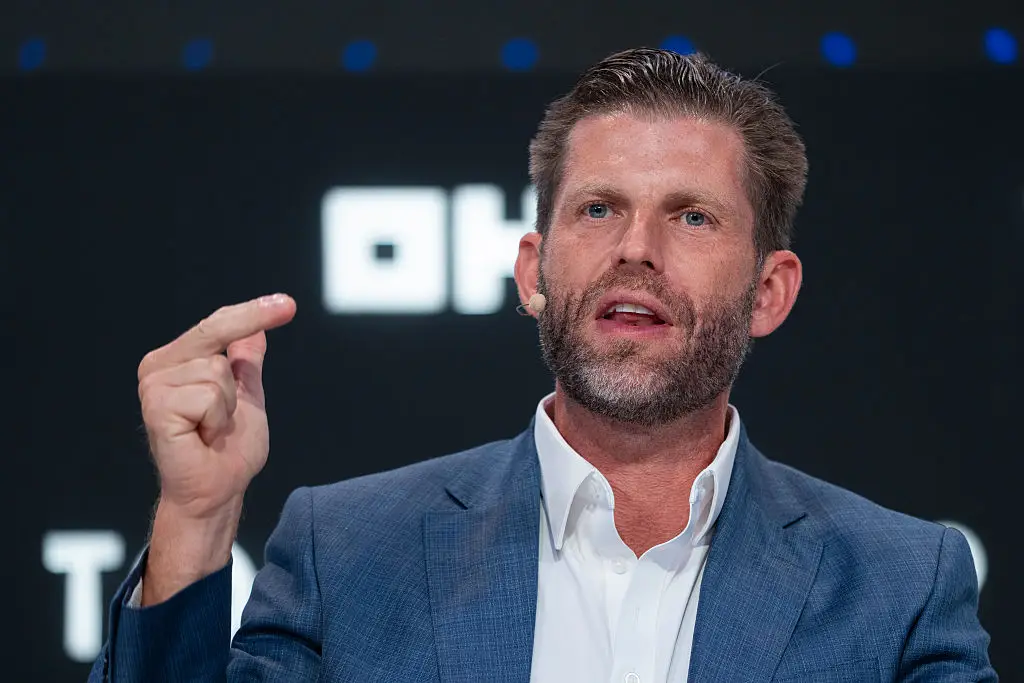 Eric Trump has defended Susan Dell from trolls (Ore Huiying/Bloomberg via Getty Images)