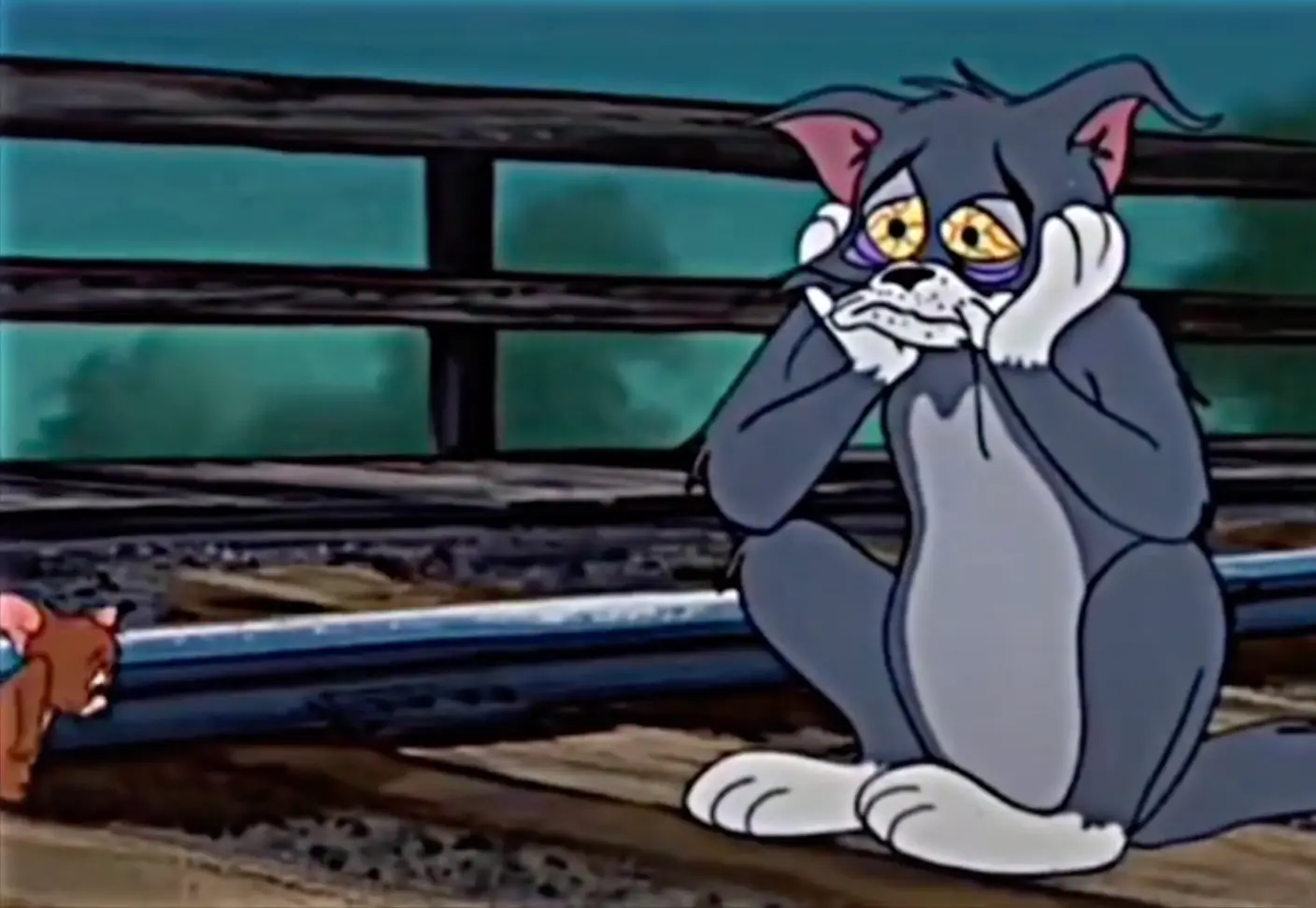 There's a surprisingly dark episode of Tom and Jerry.