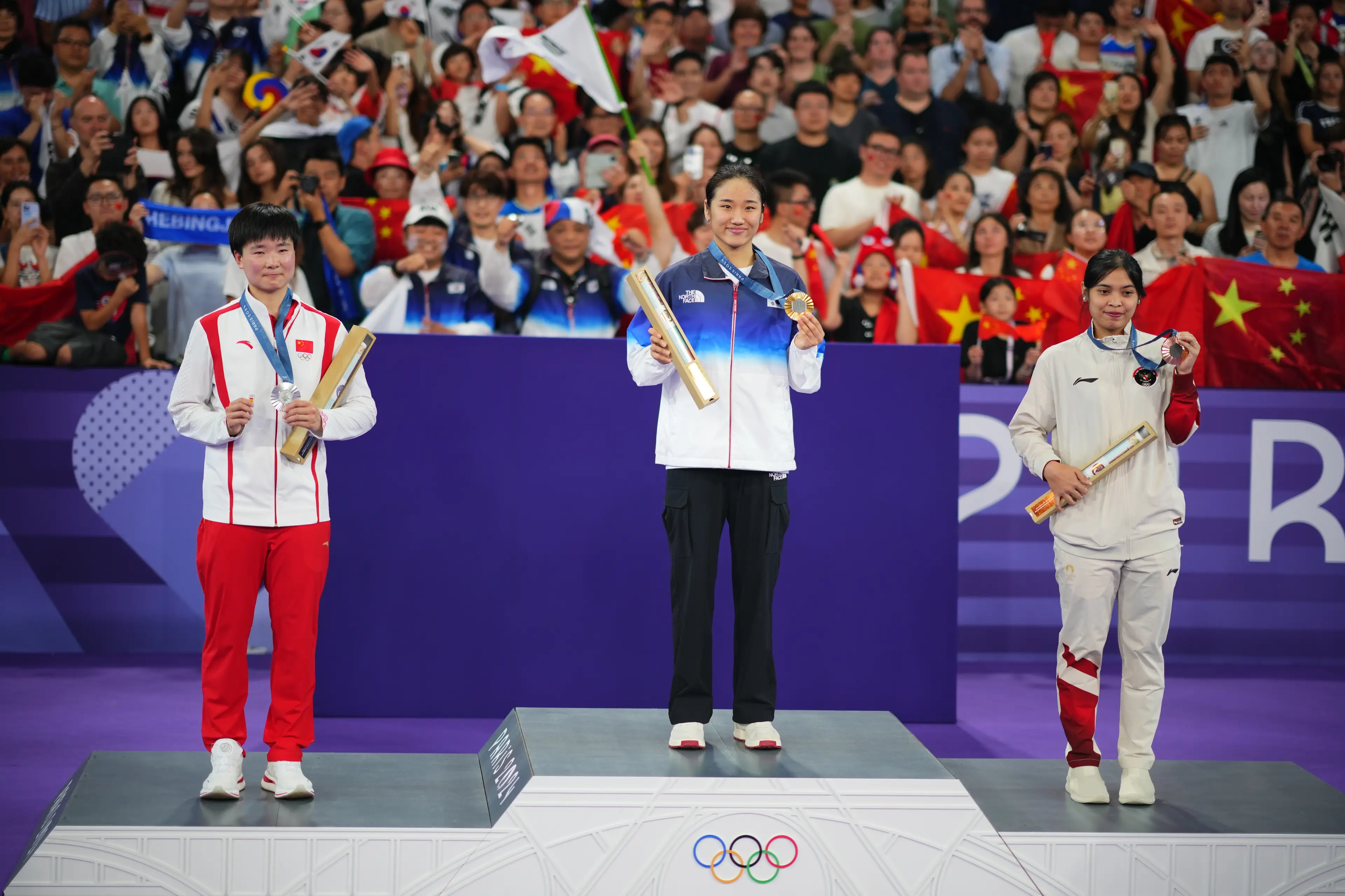 The athlete took home the gold on Monday. (Zhao Wenyu/China News Service/VCG via Getty Images)