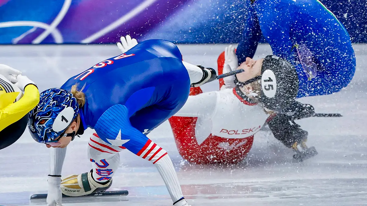 Sellier was treated on the ice rink and then rushed to hospital (Gabriel BOUYS / AFP via Getty Images)