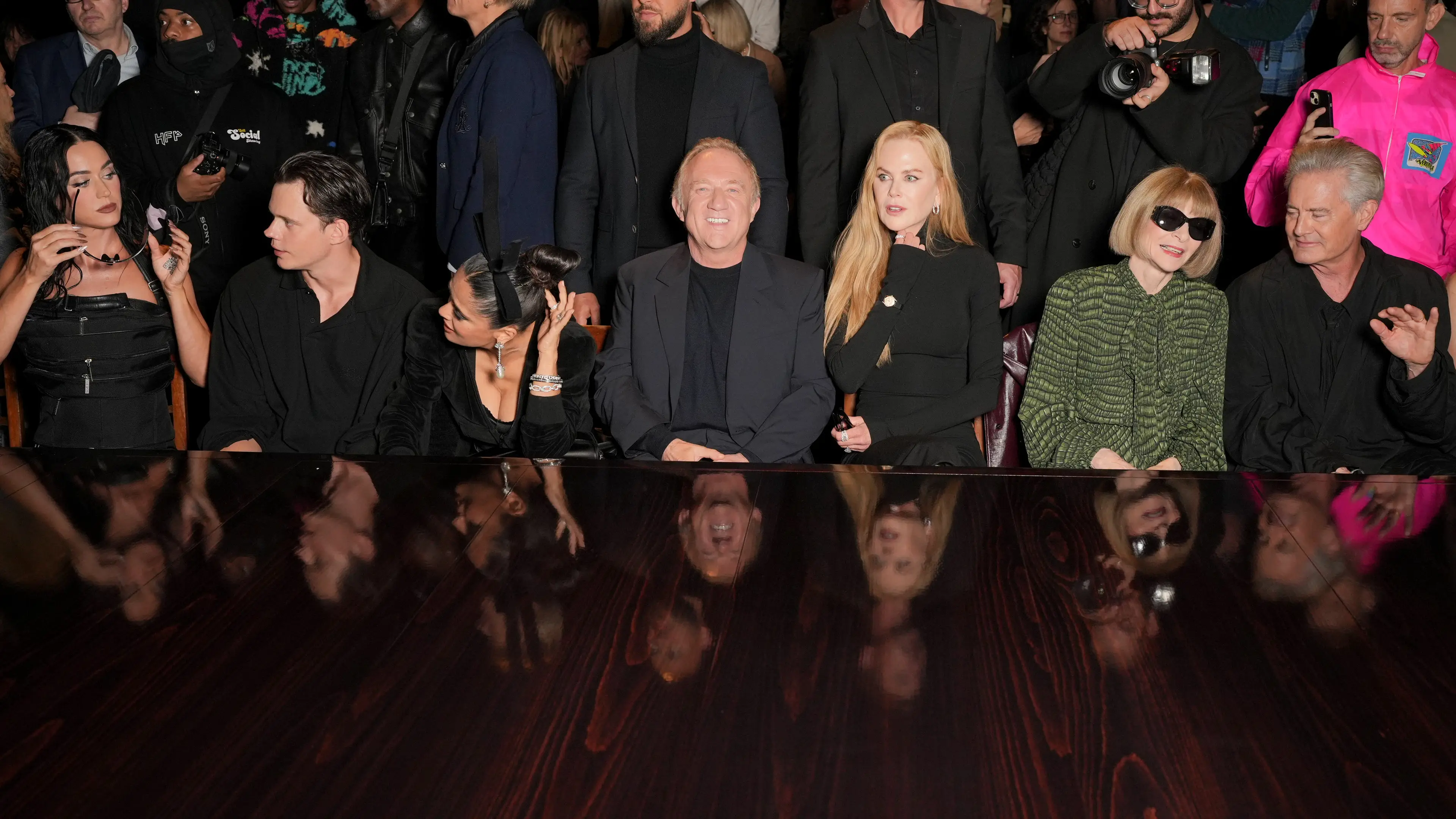 A host of stars were in attendance at the Balenciaga fashion show (Swan Gallet/WWD via Getty Images)