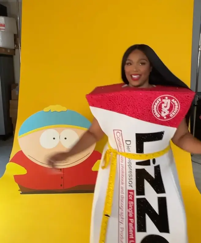 Lizzo used South Park as the inspiration for her Halloween costume (Instagram/@lizzobeeating)