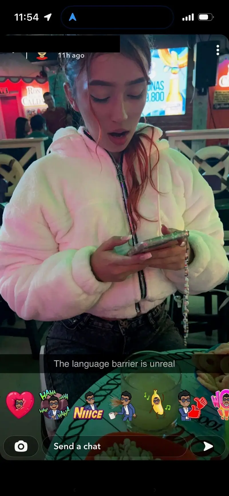 Paul snapped a photo of his date.