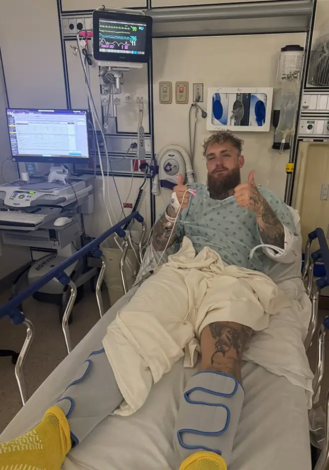 Jake Paul has delivered an injury update from his hospital bed (Instagram/jakepaul)
