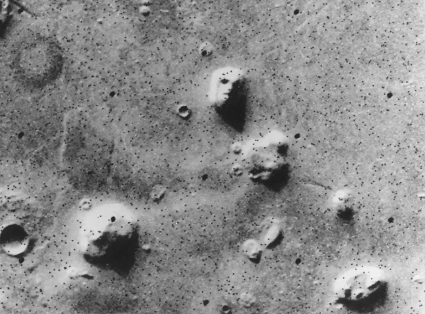 The 'Face of Mars' captured by Viking 1 in July 1976 (NASA)