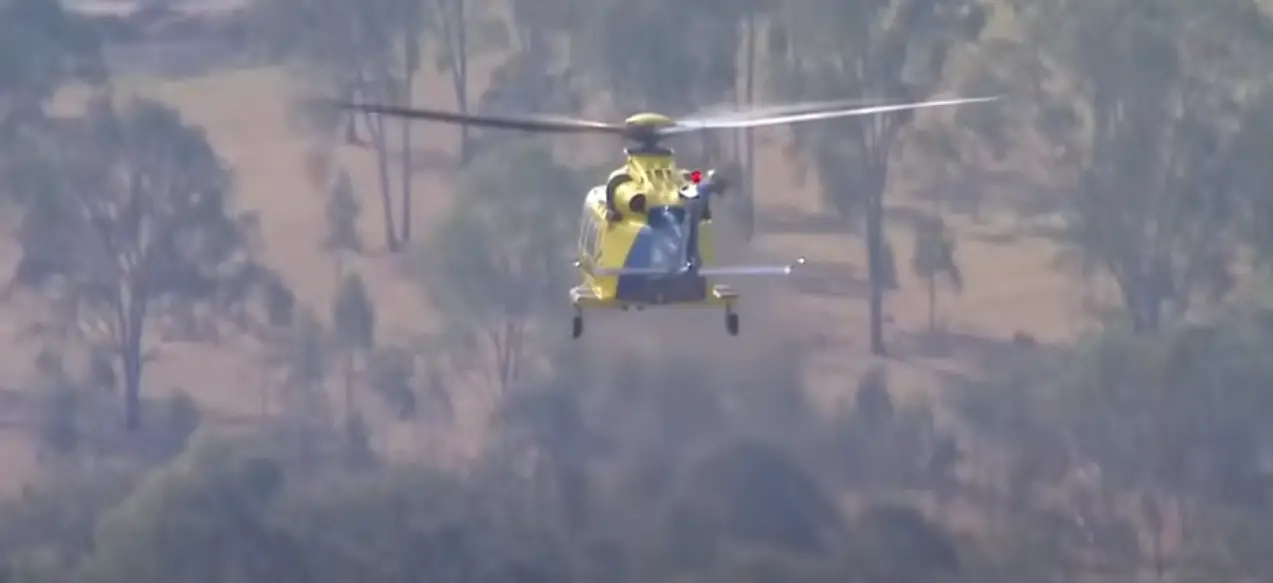 An air ambulance raced to the scene (ABC News Australia)