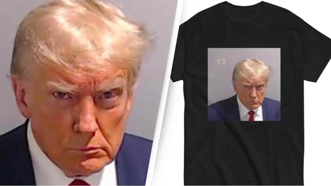 People have already started selling merchandise of Donald Trump's historic mugshot
